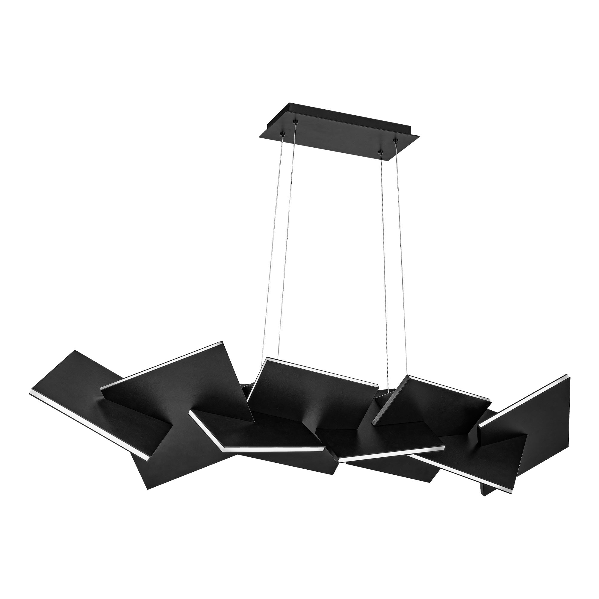 KONSTRUCT Suspension Noir DEL INTÉGRÉ - PD-80048-BK | MODERN-FORMS