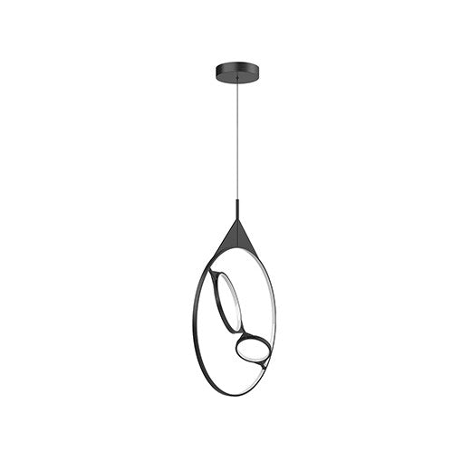 SERIF Suspension Noir DEL INTÉGRÉ - PD84324-BK | KUZCO