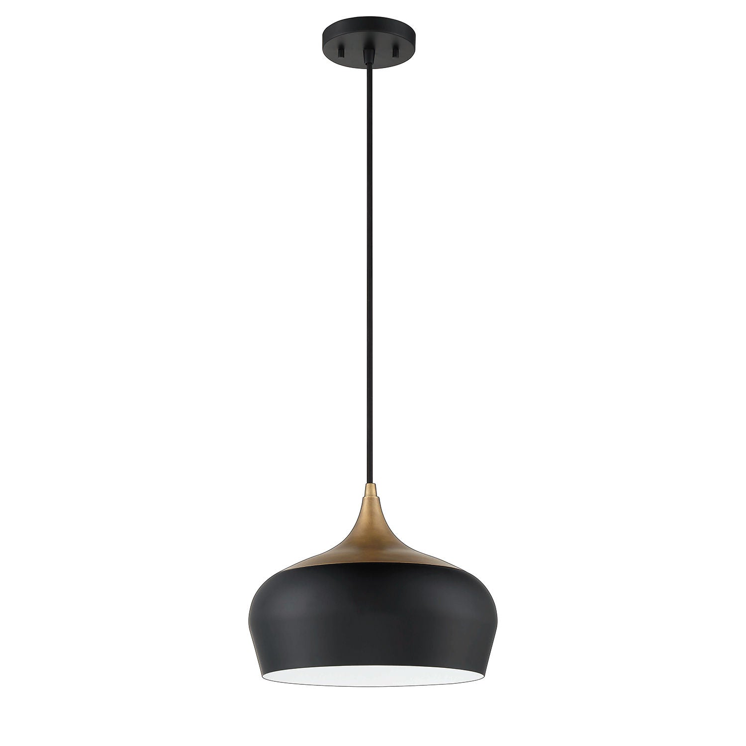 Pendant Gold, Black - PF129-BLK/BRS | KENDAL