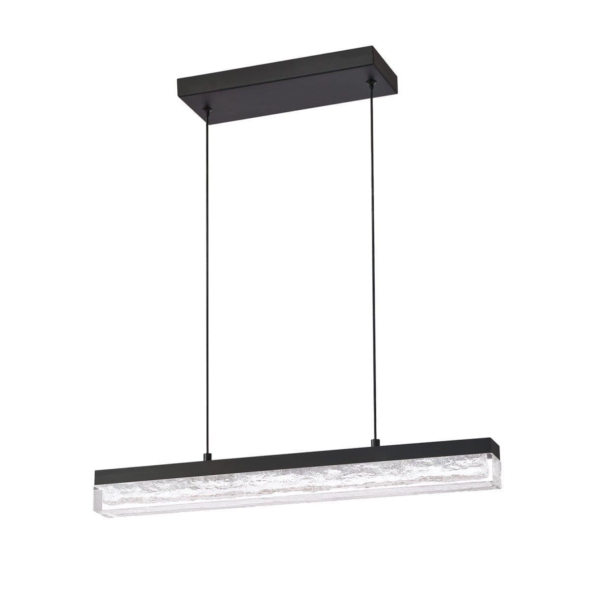 BLACKICE Linear pendant Black INTEGRATED LED - PF208-BLK | KENDAL