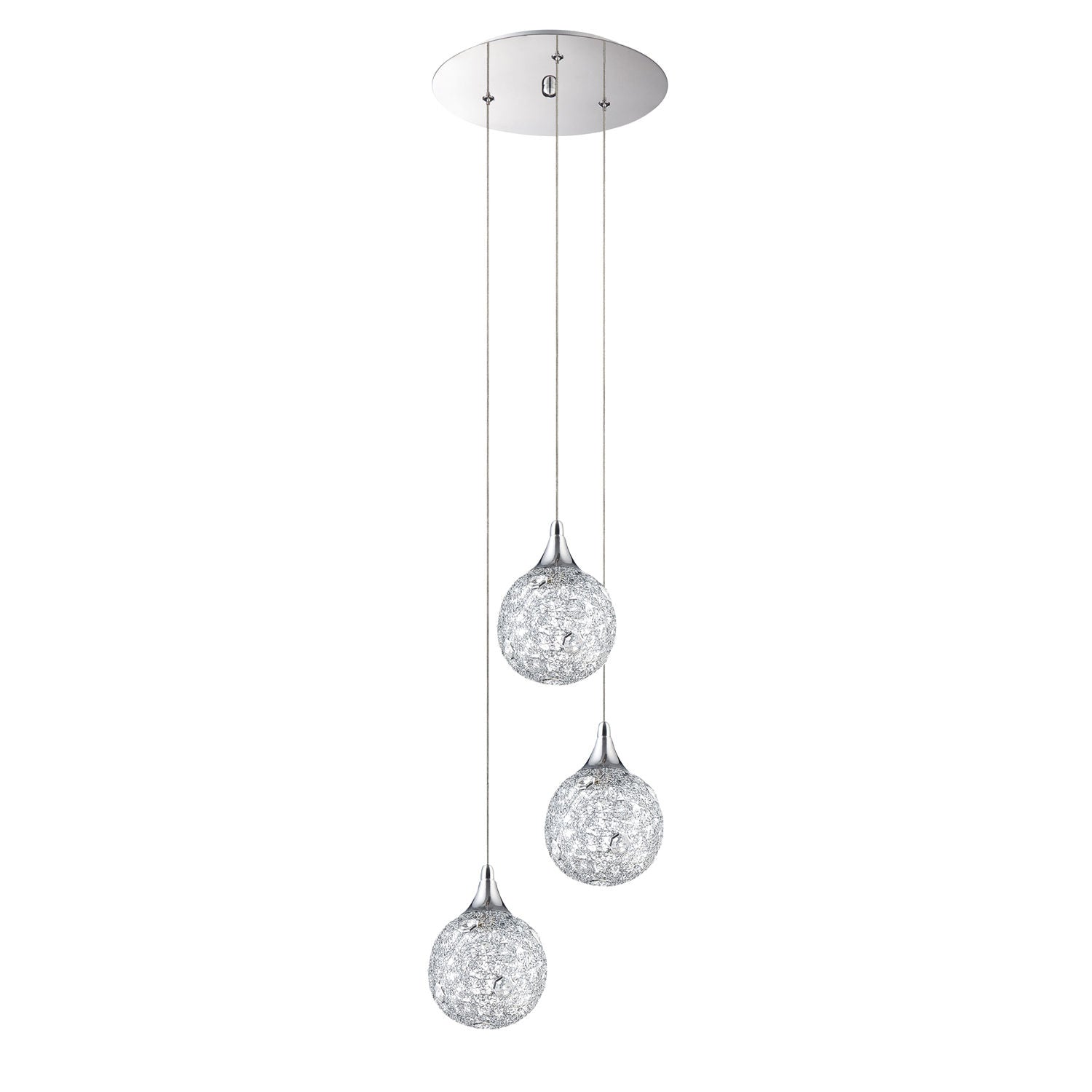 SOLARO Suspension Chrome, Cristal DEL INTÉGRÉ - PF40-3LPA-CH | KENDAL