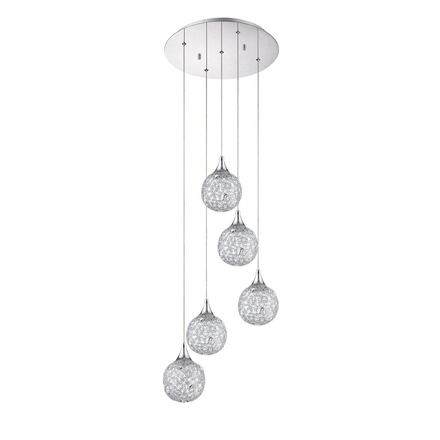 SOLARO Suspension Chrome, Cristal DEL INTÉGRÉ - PF40-5LPA-CH | KENDAL