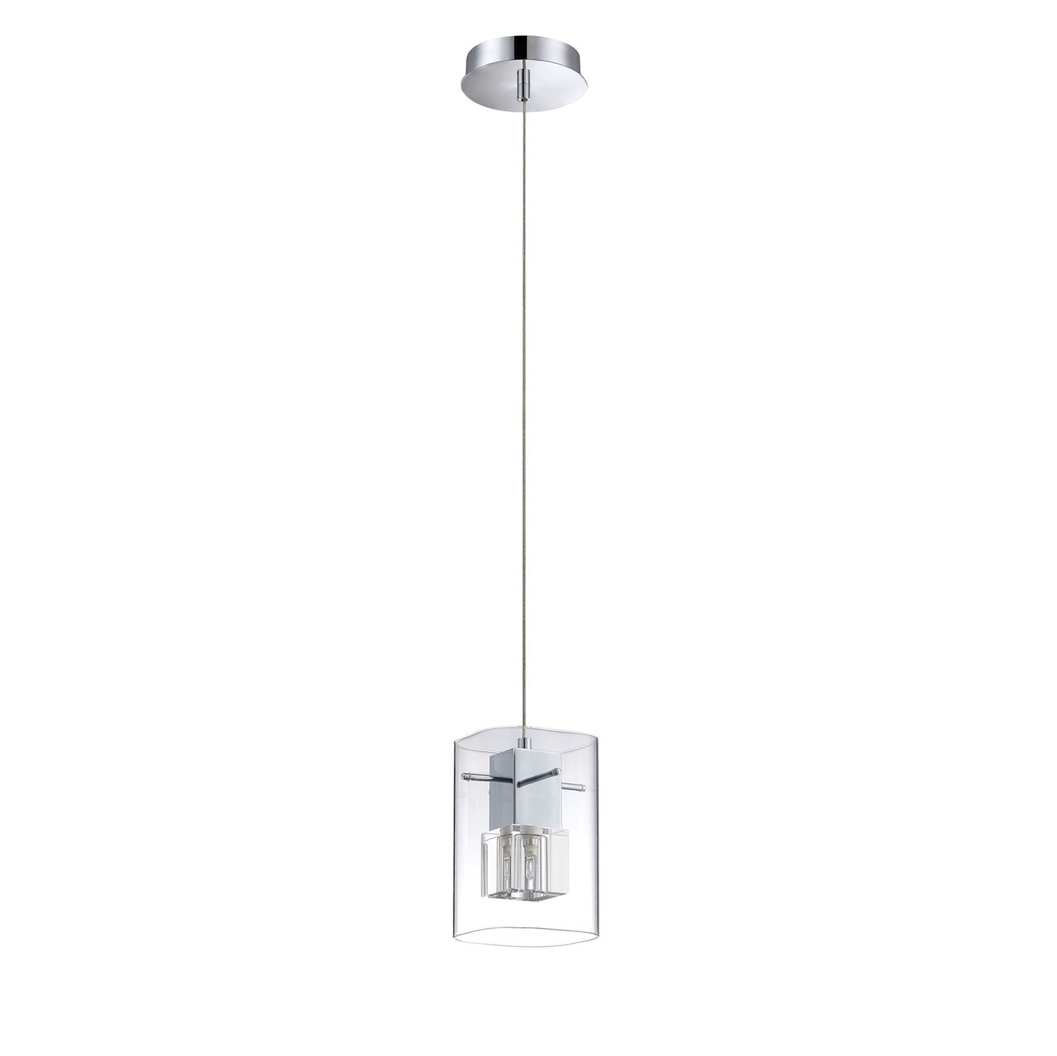 METRO Pendant Chrome - PF44-1LPE-CH | KENDAL