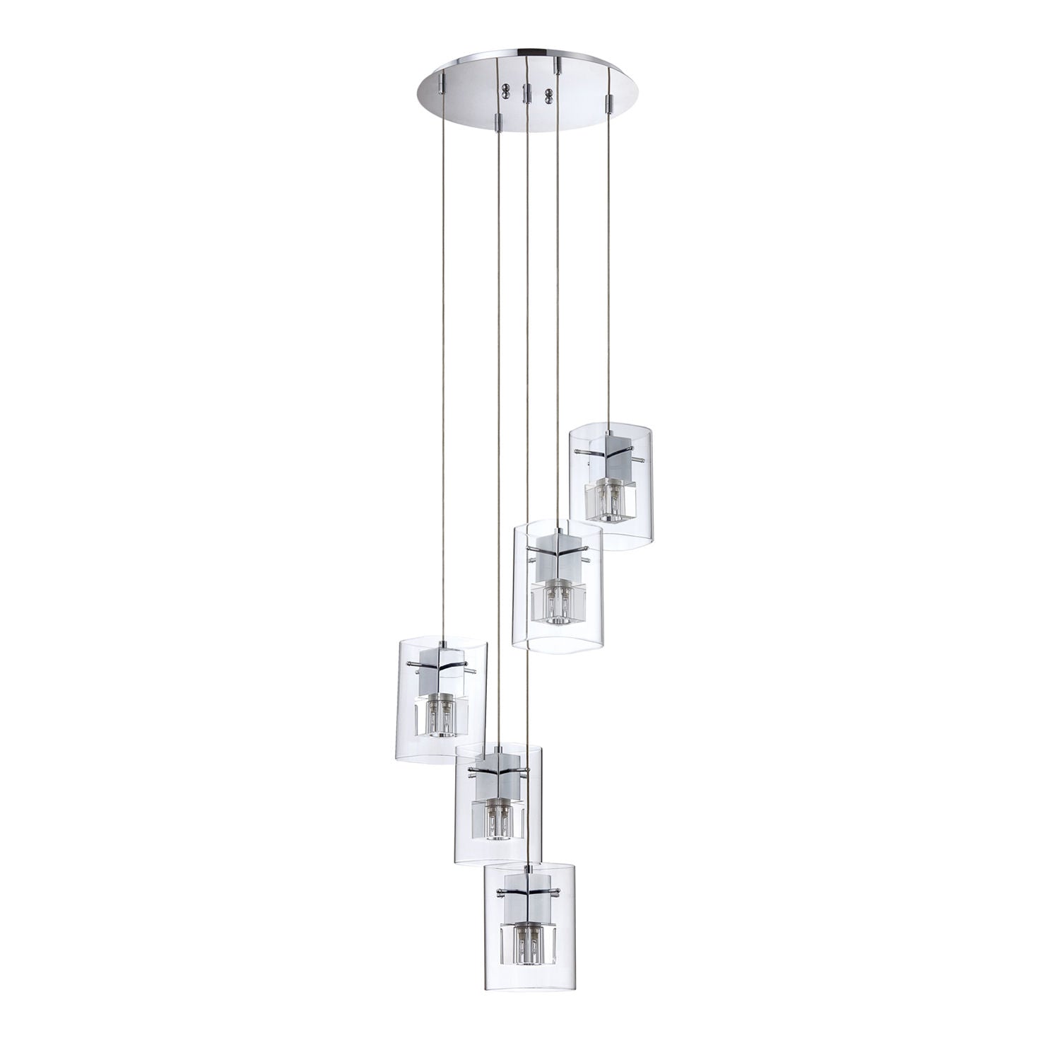 METRO Pendant Chrome - PF44-5LPA-CH | KENDAL