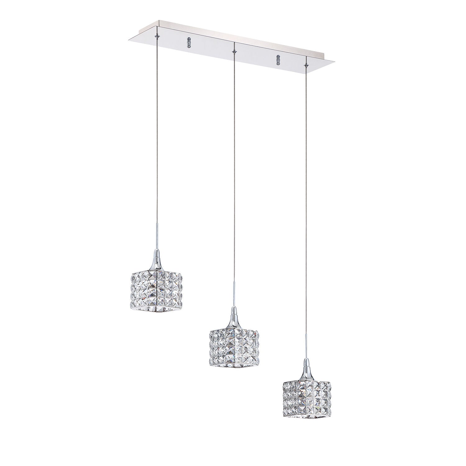 SHIMERA Pendant Chrome, Crystal INTEGRATED LED - PF62-3LBR-CH | KENDAL
