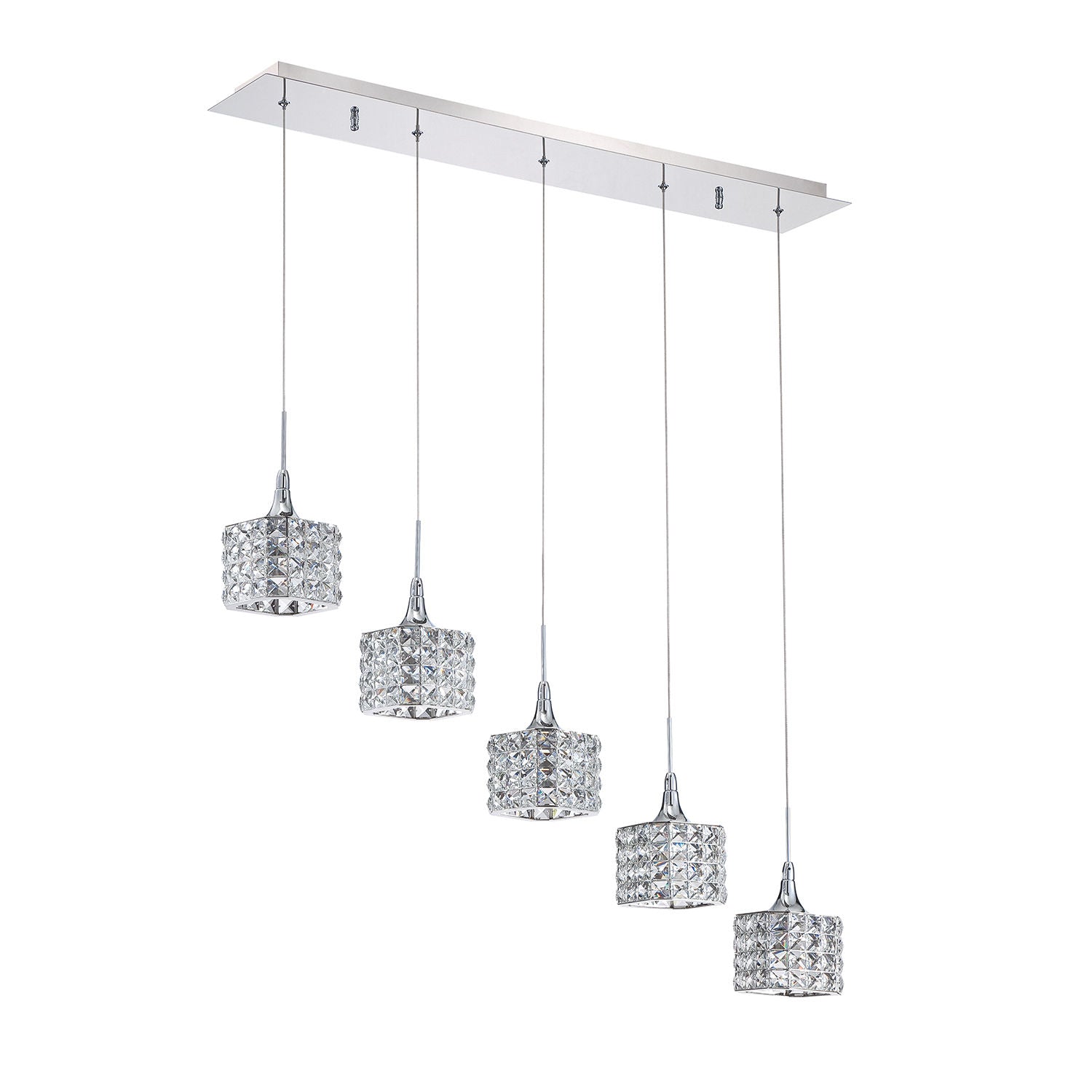 SHIMERA Suspension Chrome, Cristal DEL INTÉGRÉ - PF62-5LBR-CH | KENDAL