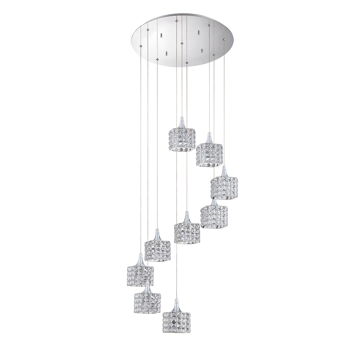 SHIMERA Suspension Chrome, Cristal DEL INTÉGRÉ - PF62-9LPA-CH | KENDAL