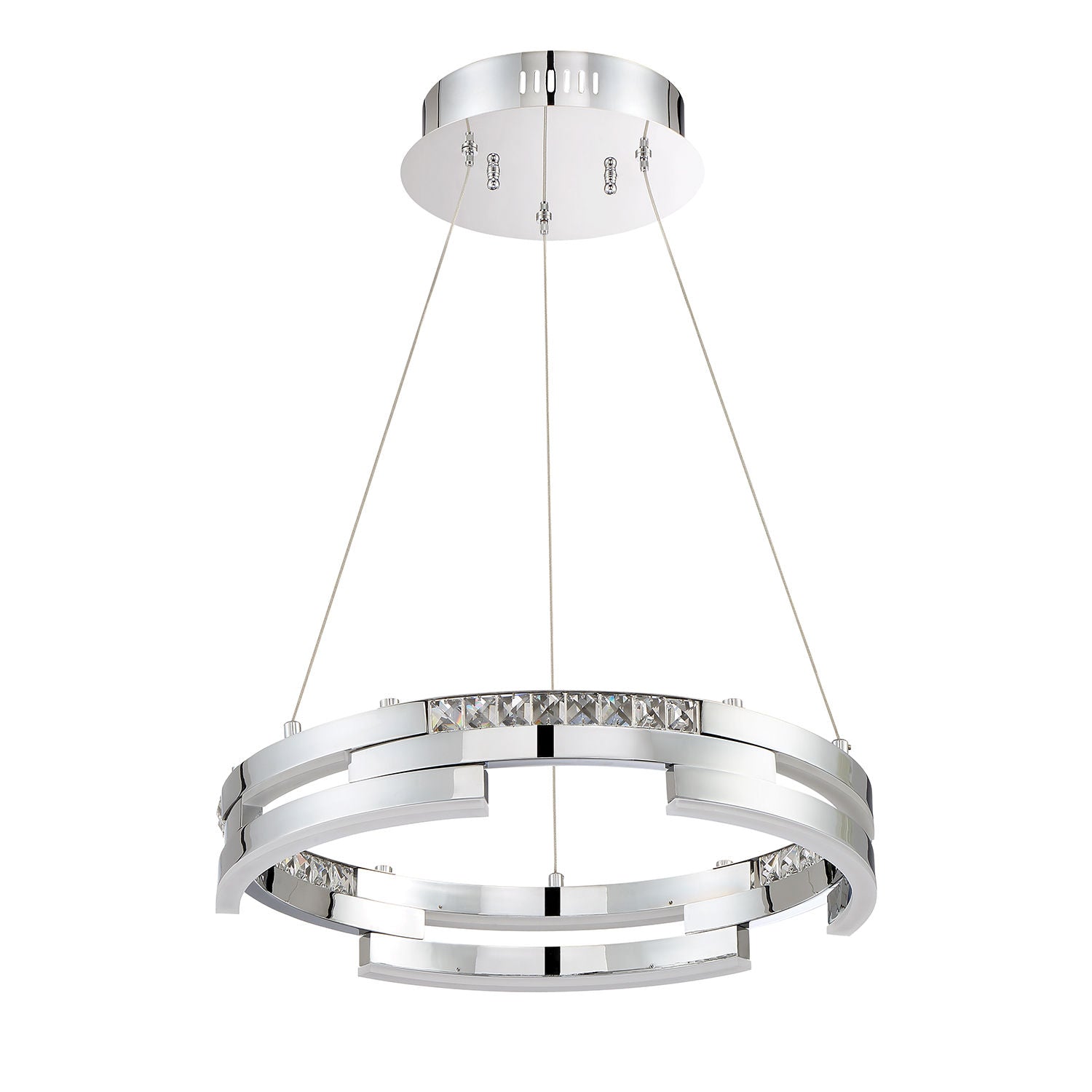 SATERN Pendant Chrome INTEGRATED LED - PF8718-CH | KENDAL