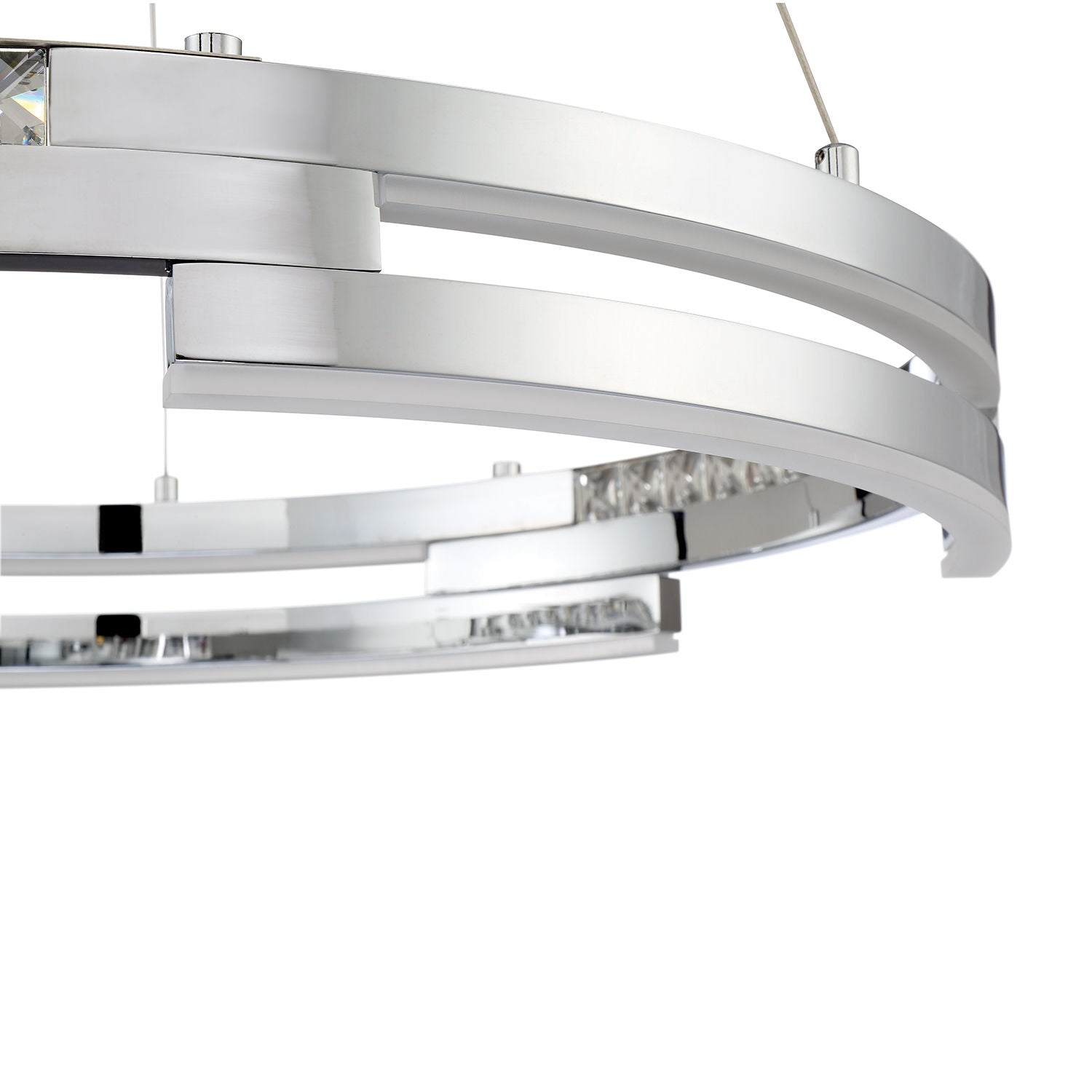 SATERN Pendant Chrome INTEGRATED LED - PF8724-CH | KENDAL