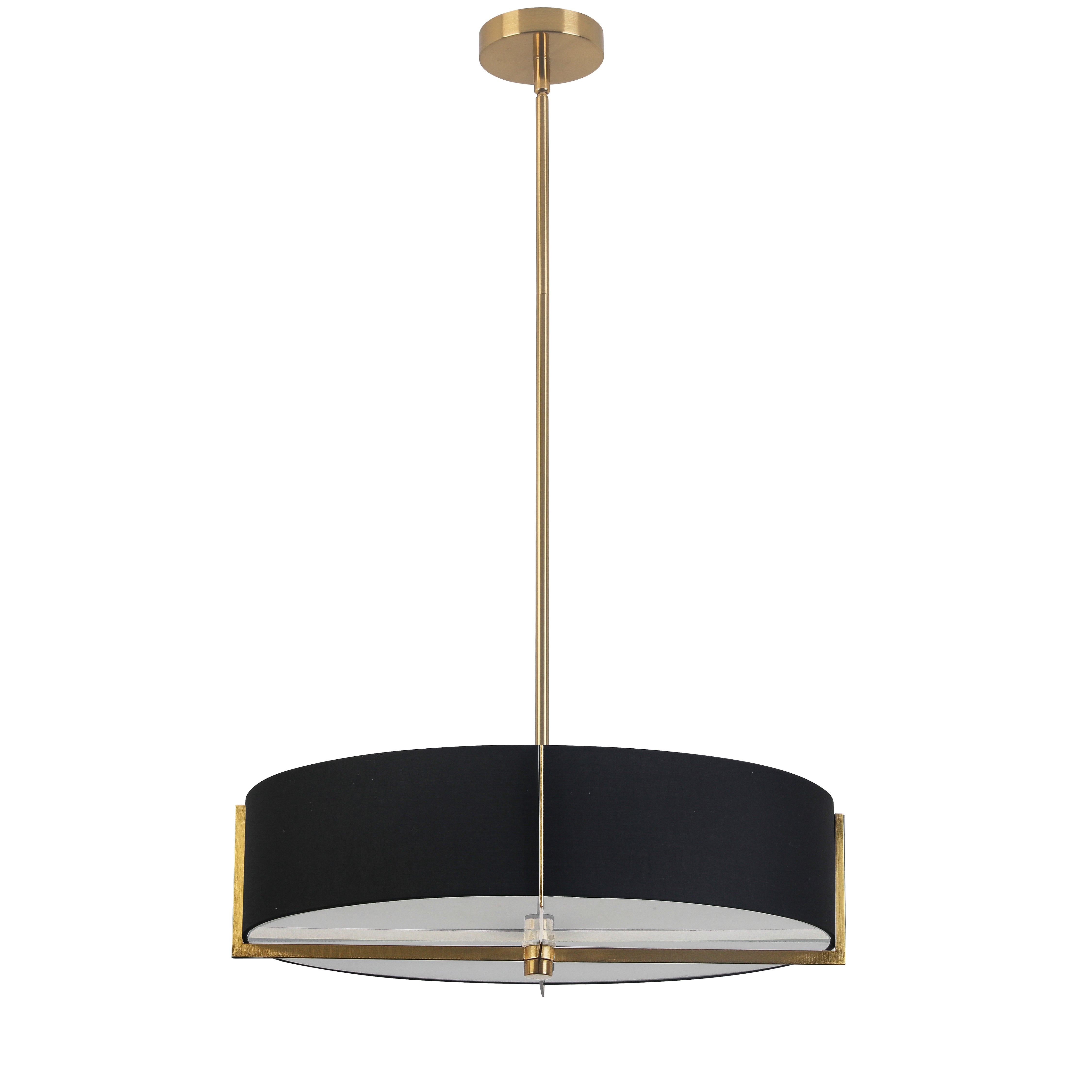 PRESTON Pendant Gold, Black - PST-214P-AGB-BK | DAINOLITE