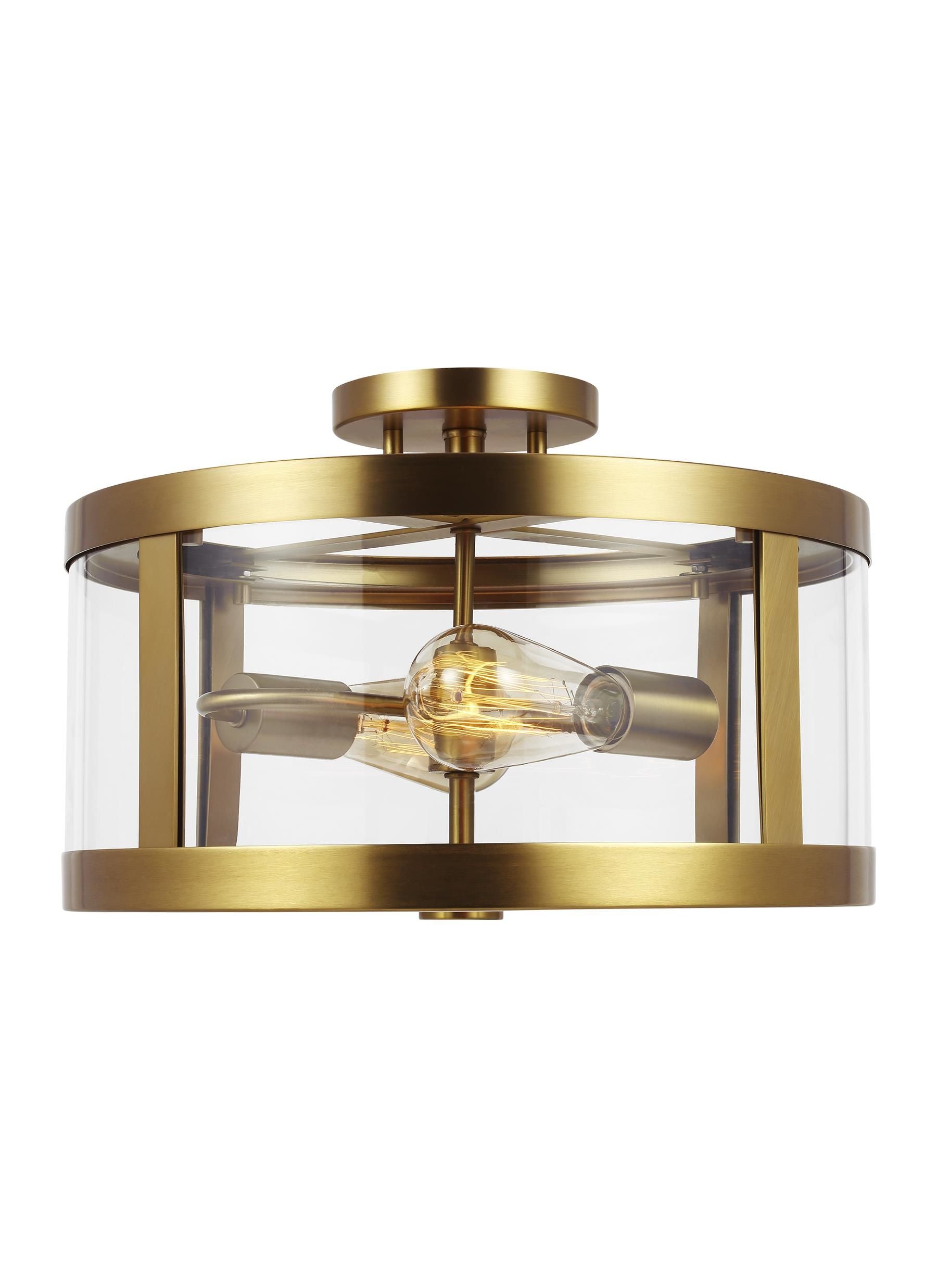 Harrow Semi Flush mount Gold - SF341BBS | FEISS