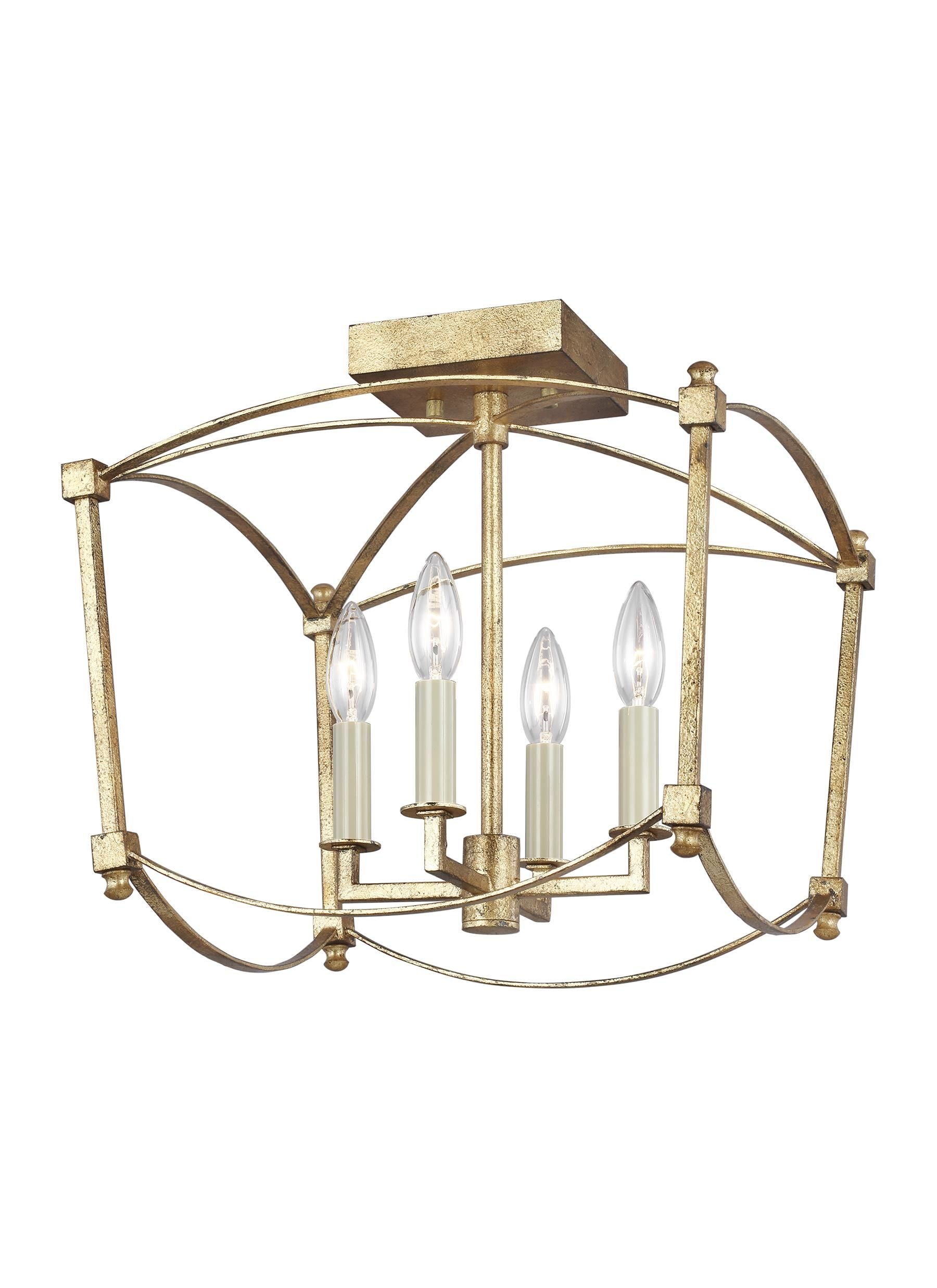 Thayer Semi Flush mount Gold - SF350ADB | FEISS