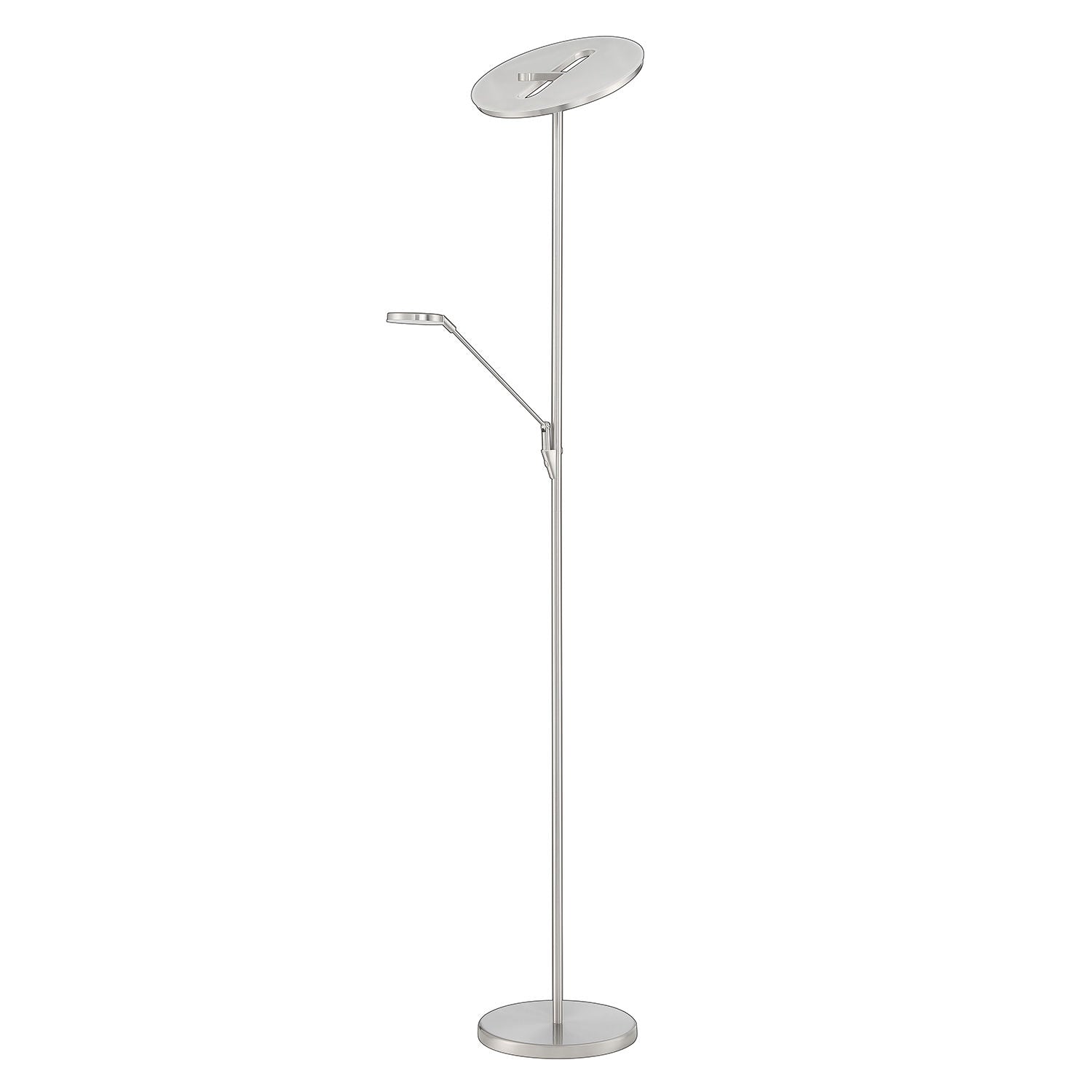 Lampe sur pied Nickel DEL INTÉGRÉ - TC5013-SN | KENDAL