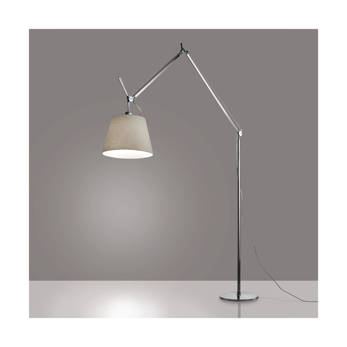 TOLOMEO Lampe sur pied Nickel DEL INTÉGRÉ - TLM2102 | ARTEMIDE