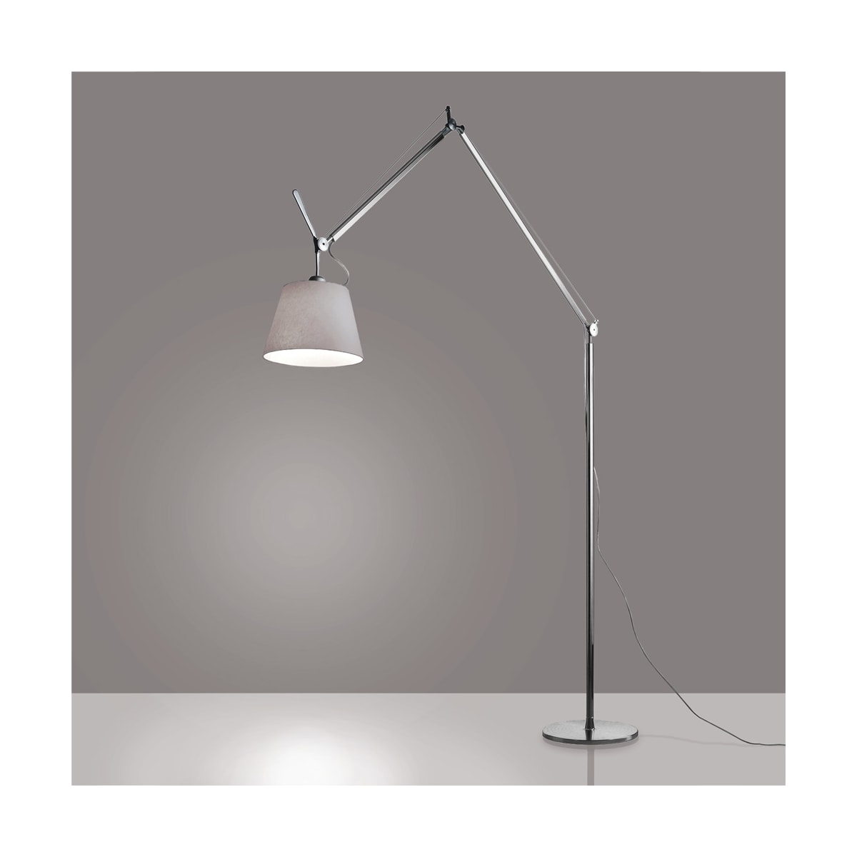 TOLOMEO Lampe sur pied Nickel DEL INTÉGRÉ - TLM2103 | ARTEMIDE