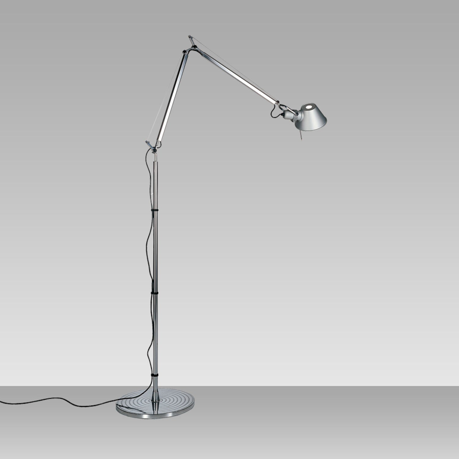 TOLOMEO Lampe sur pied Nickel DEL INTÉGRÉ - TOL0103 | ARTEMIDE