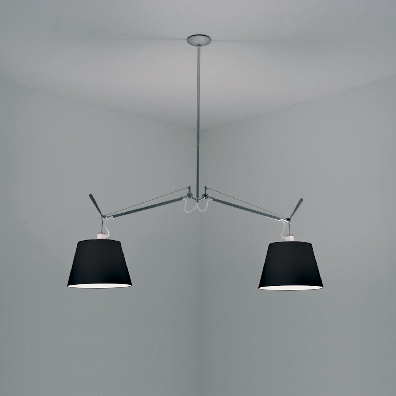 TOLOMEO Suspension Nickel, Noir - TOL1048 | ARTEMIDE