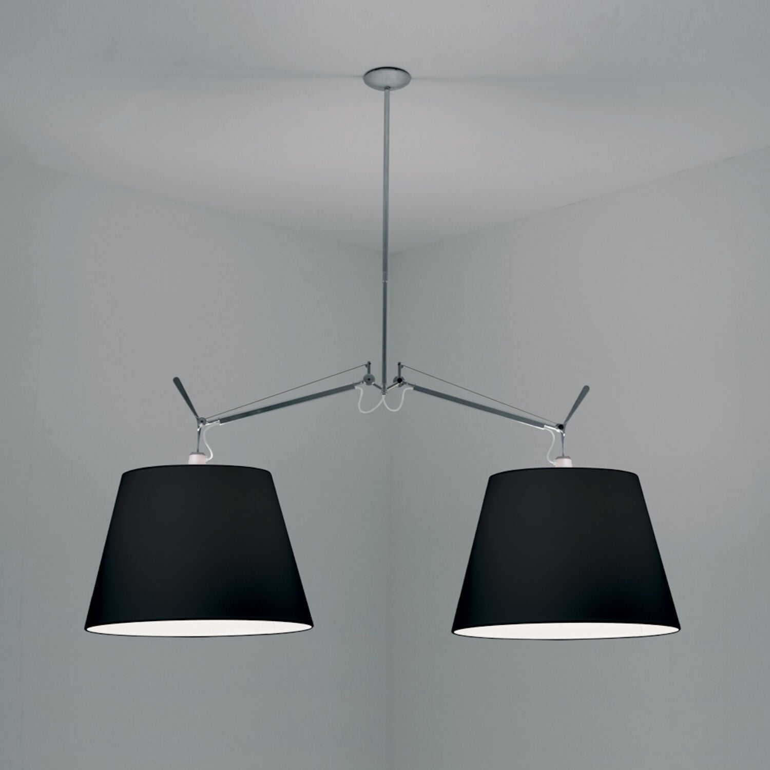 TOLOMEO Suspension Nickel, Noir - TOL1052 | ARTEMIDE