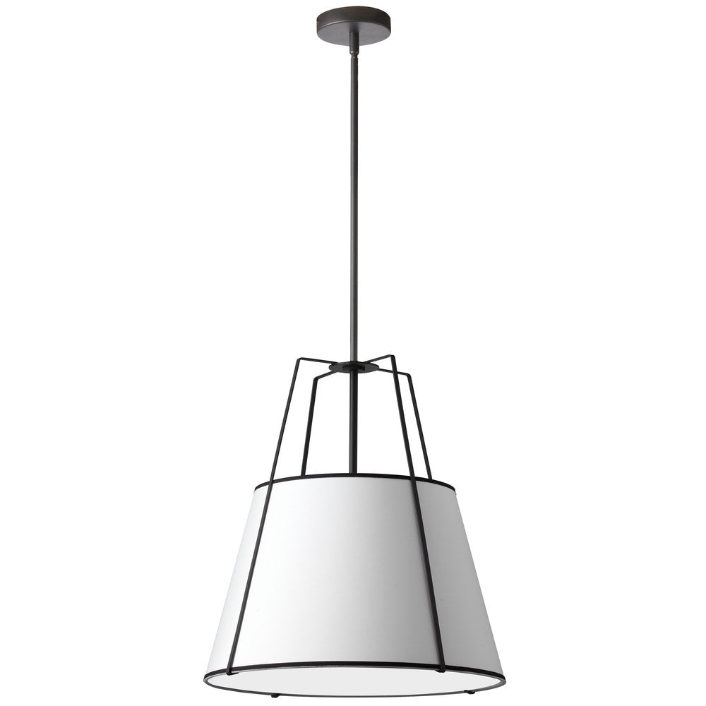 TRAPEZOID Pendant Black, White - TRA-3P-BK-WH | DAINOLITE