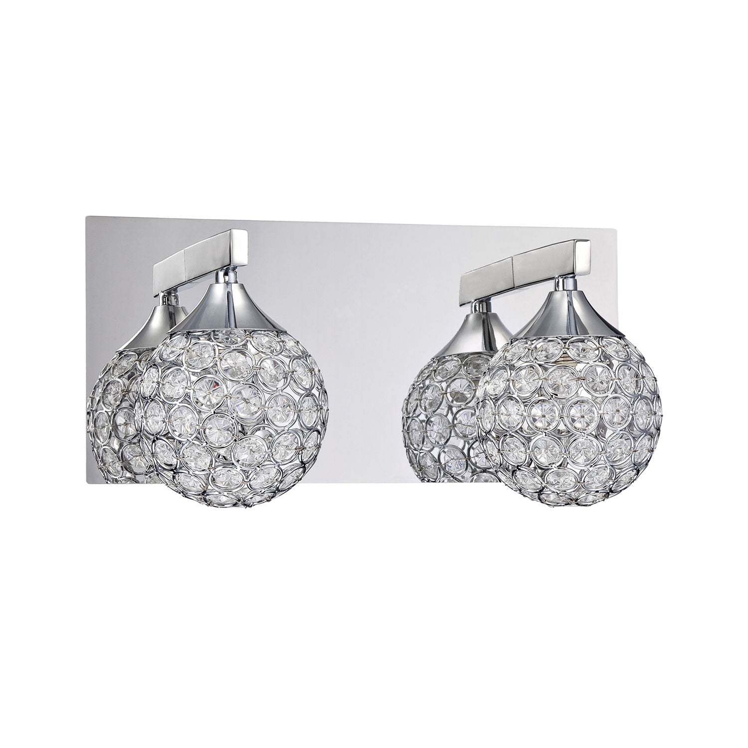 CRYS Bathroom sconce Chrome, Crystal - VF4200-2L-CH | KENDAL