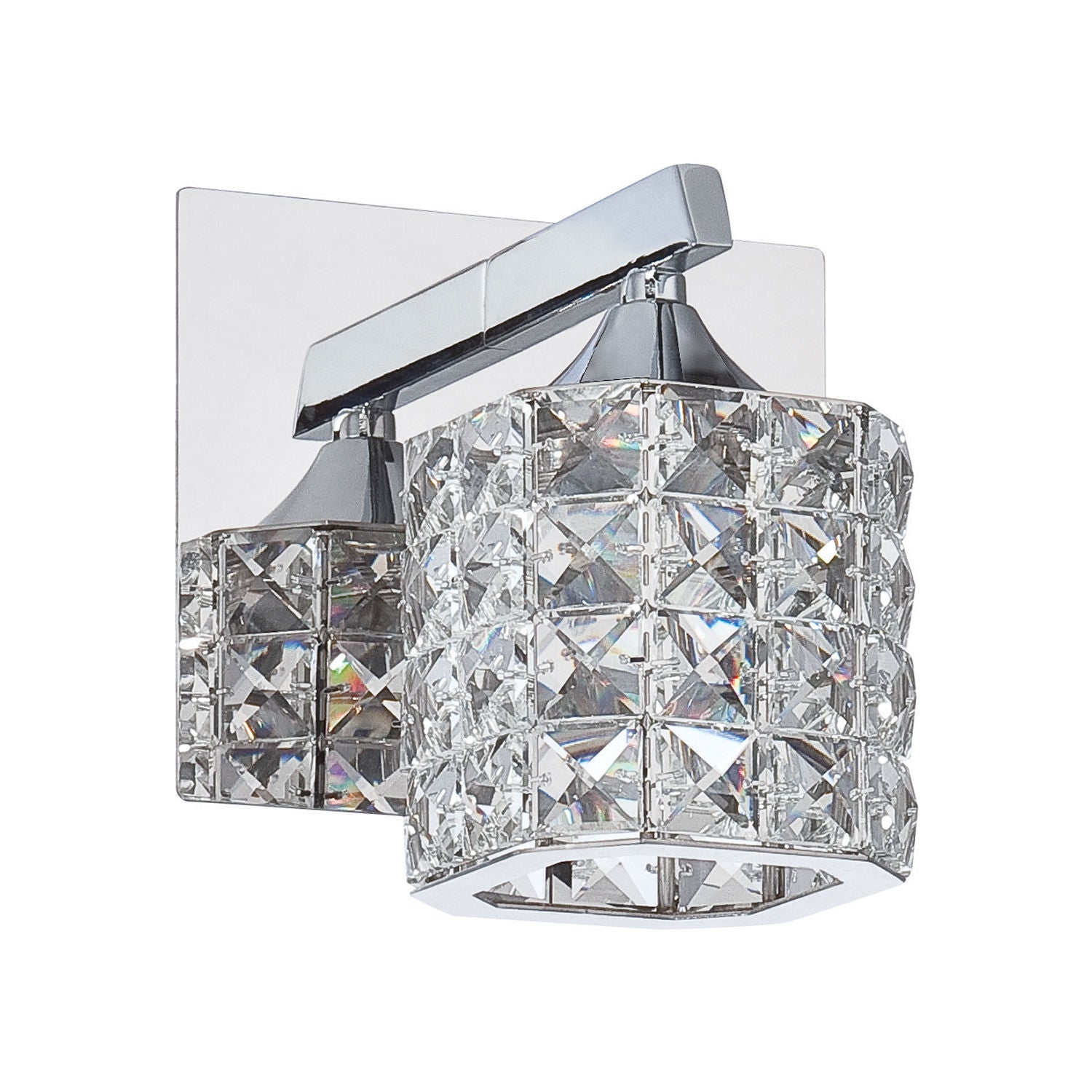 SHIMERA Bathroom sconce Chrome, Crystal - VF7200-1L-CH | KENDAL