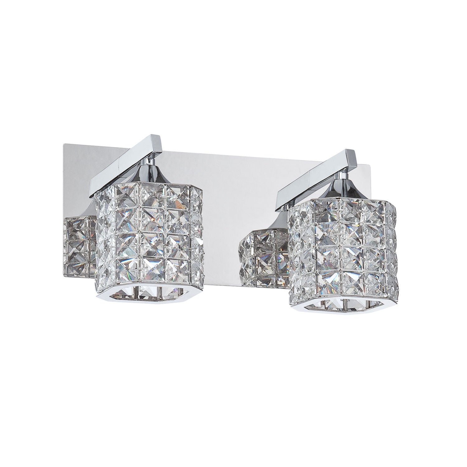 SHIMERA Bathroom sconce Chrome, Crystal - VF7200-2L-CH | KENDAL