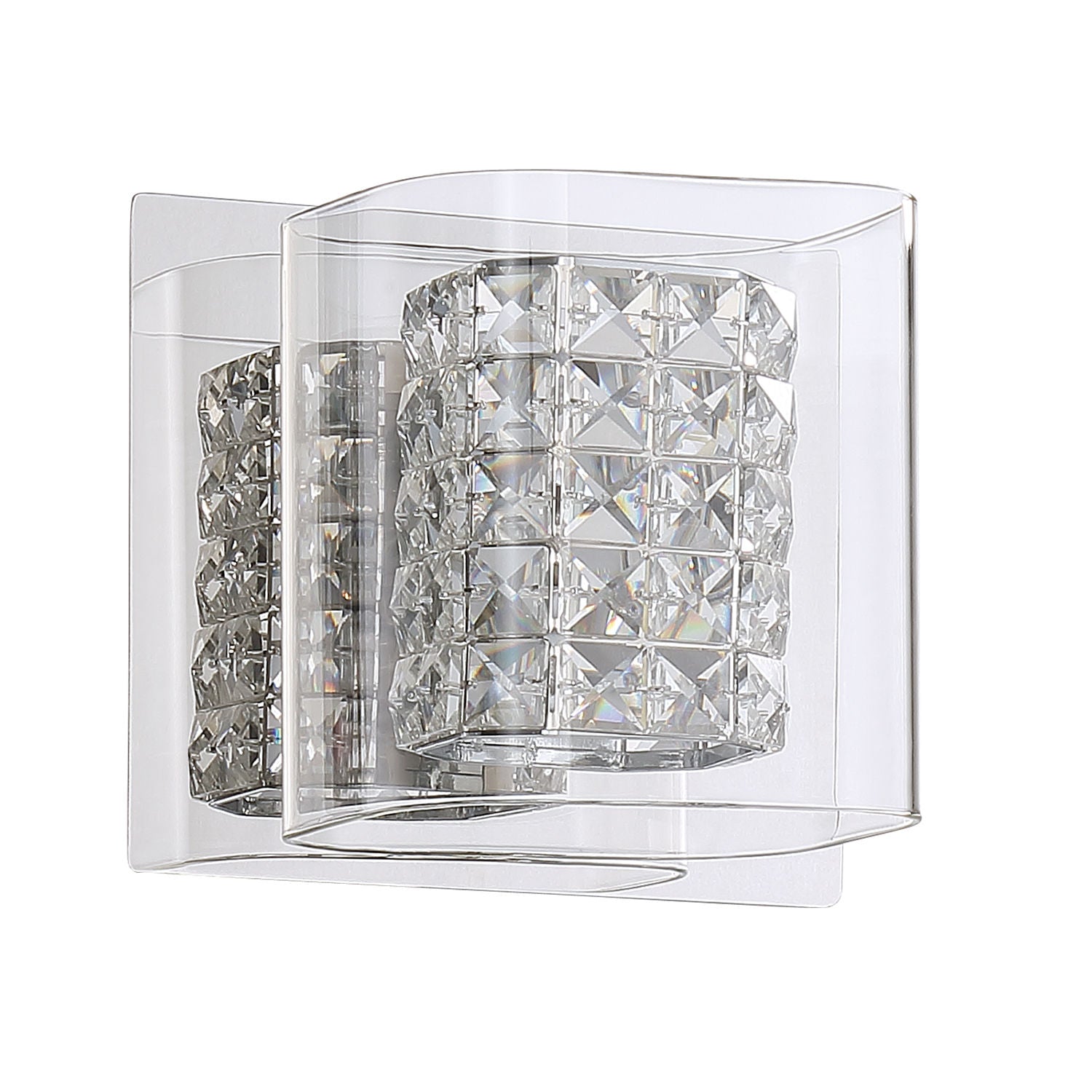 CRYSTORAMA Bathroom sconce Chrome, Crystal - VF7400-1L-CH | KENDAL