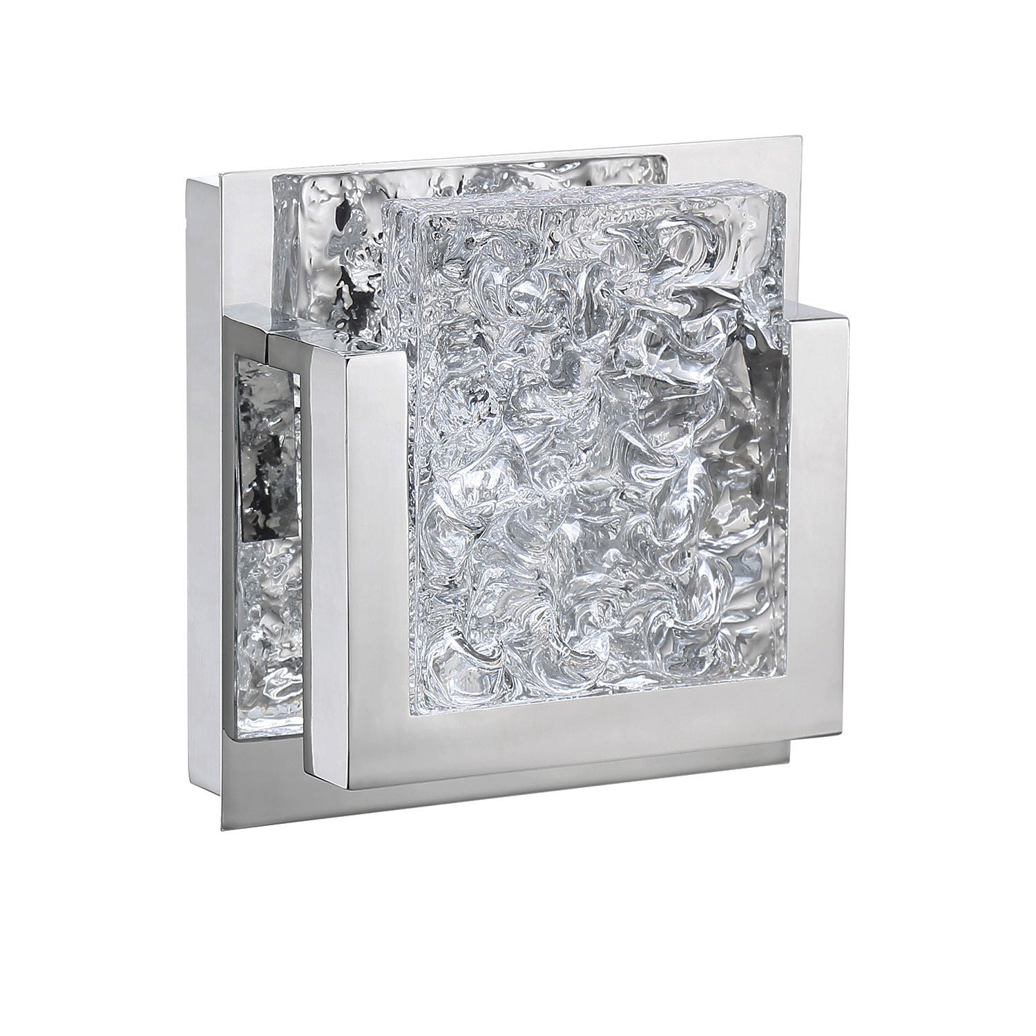 ICE-LAVA Murale salle de bain Chrome, Cristal DEL INTÉGRÉ - VF9200-1L-CH | KENDAL