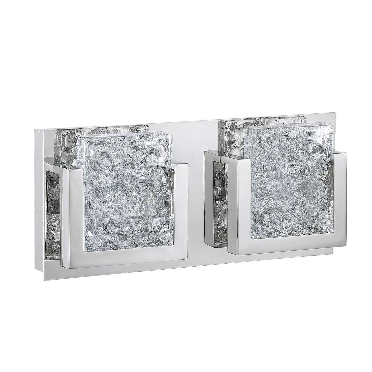 ICE-LAVA Bathroom sconce Chrome, Crystal INTEGRATED LED - VF9200-2L-CH | KENDAL