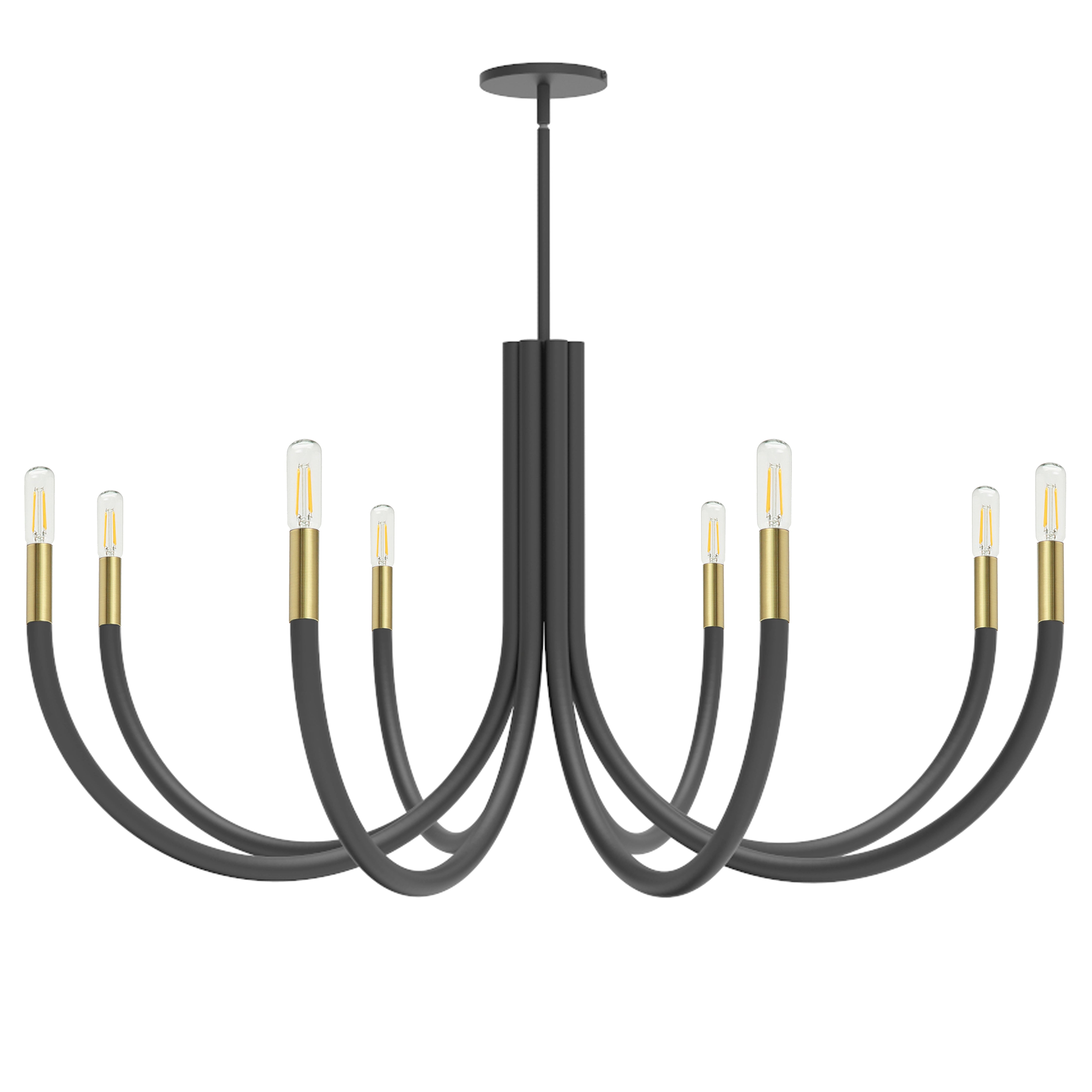 WAND Chandelier Noir, Or - WAN-388C-MB-AGB | DAINOLITE