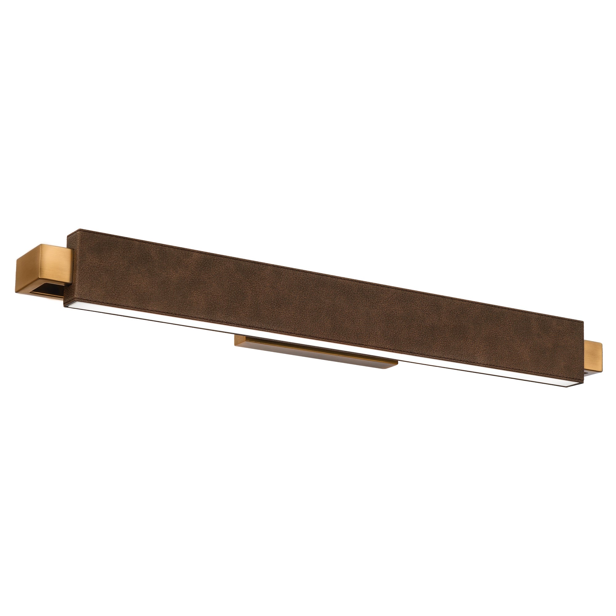 KINSMAN Bathroom sconce Brown, Gold INTEGRATED LED - WS-28129-BW/AB | MODERN FORMS