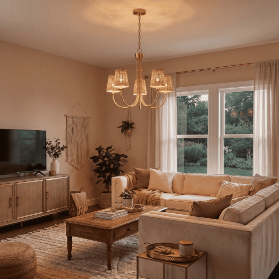 Lustre 5 lumières | Ashbury