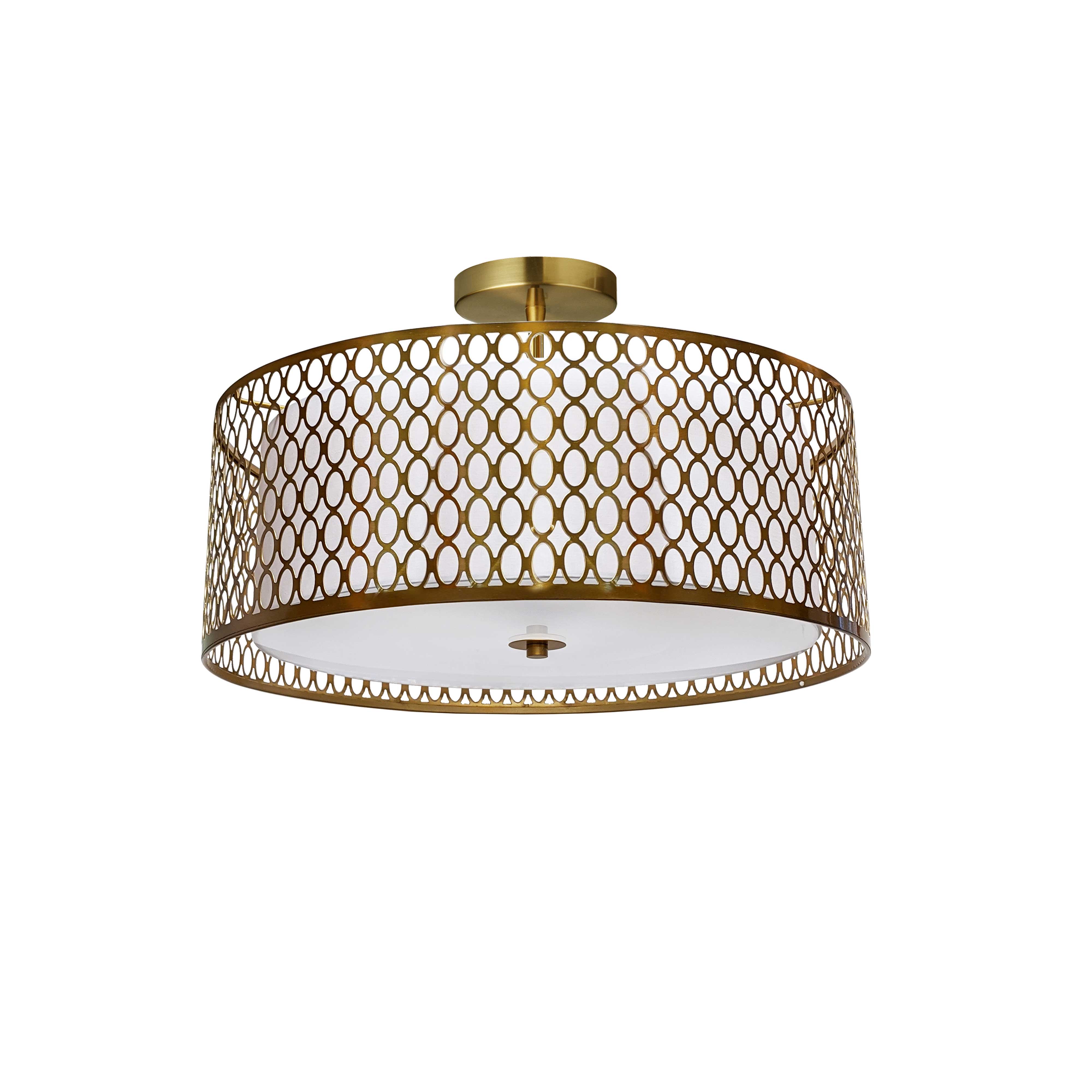 KORDAN Semi-Flush mount  Gold - 1015-16FH-AGB-WH | DAINOLITE