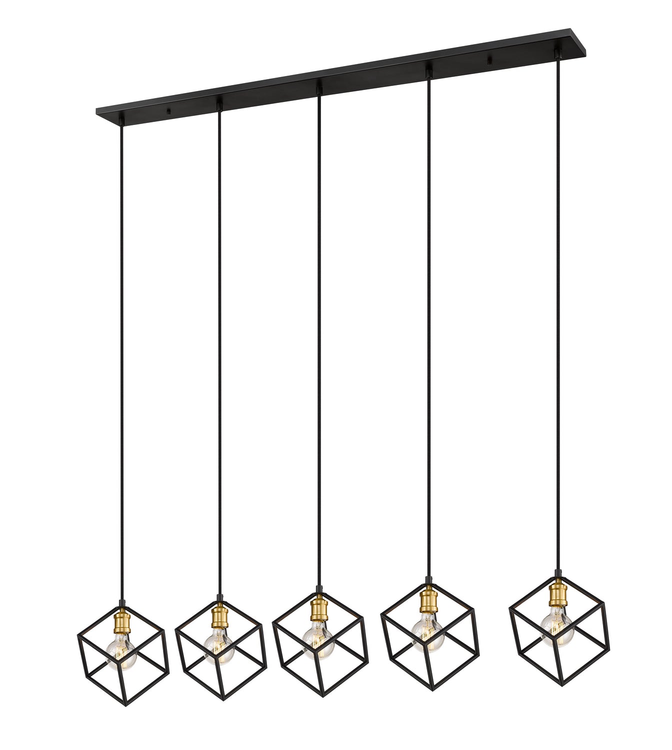 Lustre linéaire 5 lumières | Vertical
