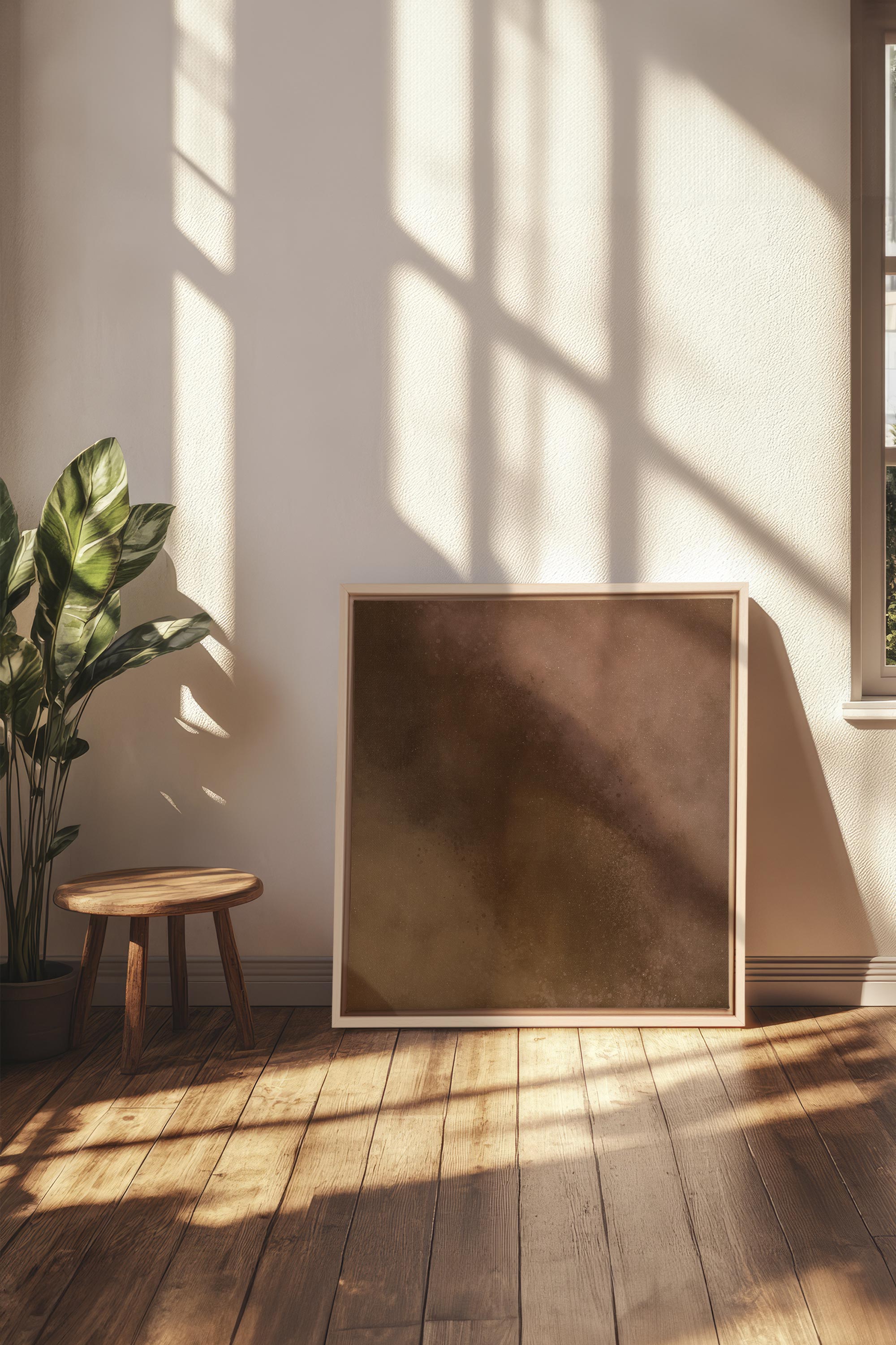 COCOA DUST, Oeuvre sur toile étirée, encadré Naturel Clair
