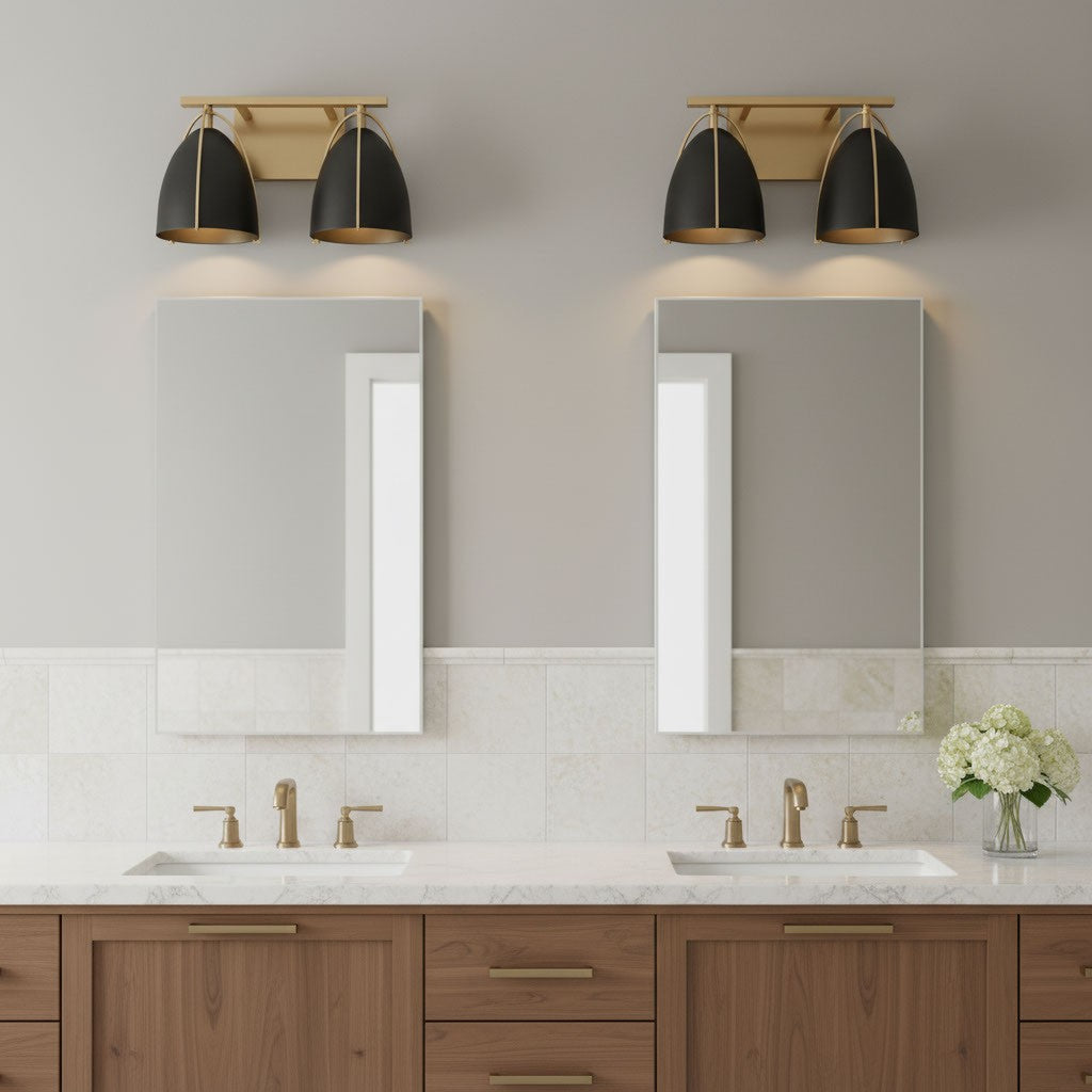 Applique de salle de bain 2 lumières | Norman