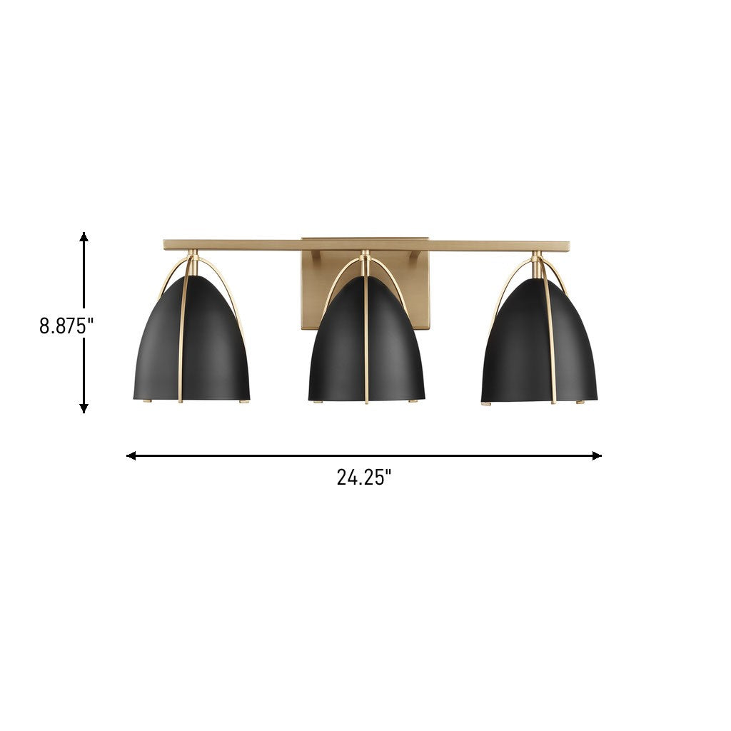 Applique de salle de bain 3 lumières | Norman