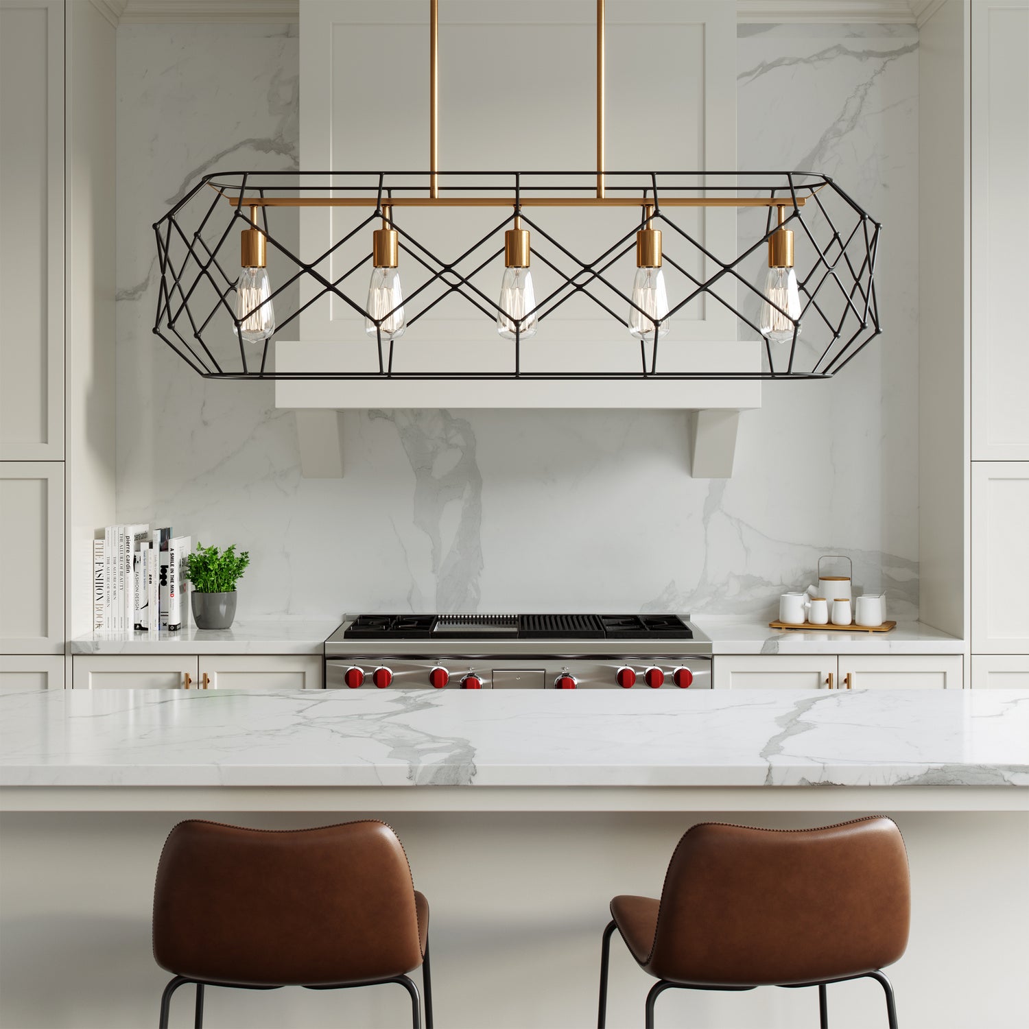 Lustre linéaire 5 lumières | Zarra