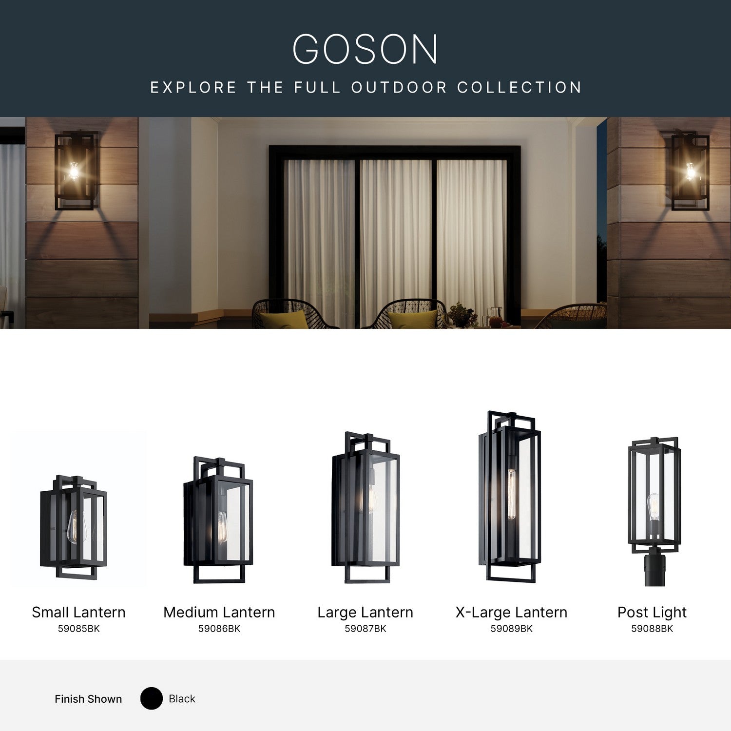 Lampadaire extérieur 1 lumière | Goson