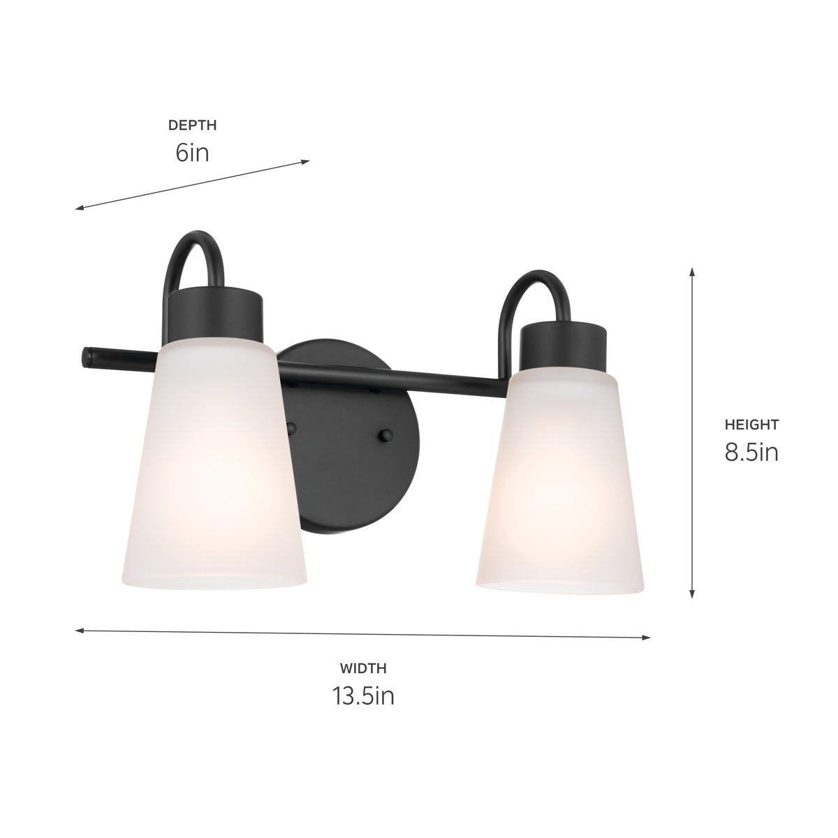 Applique de salle de bain 2 lumières | Erma