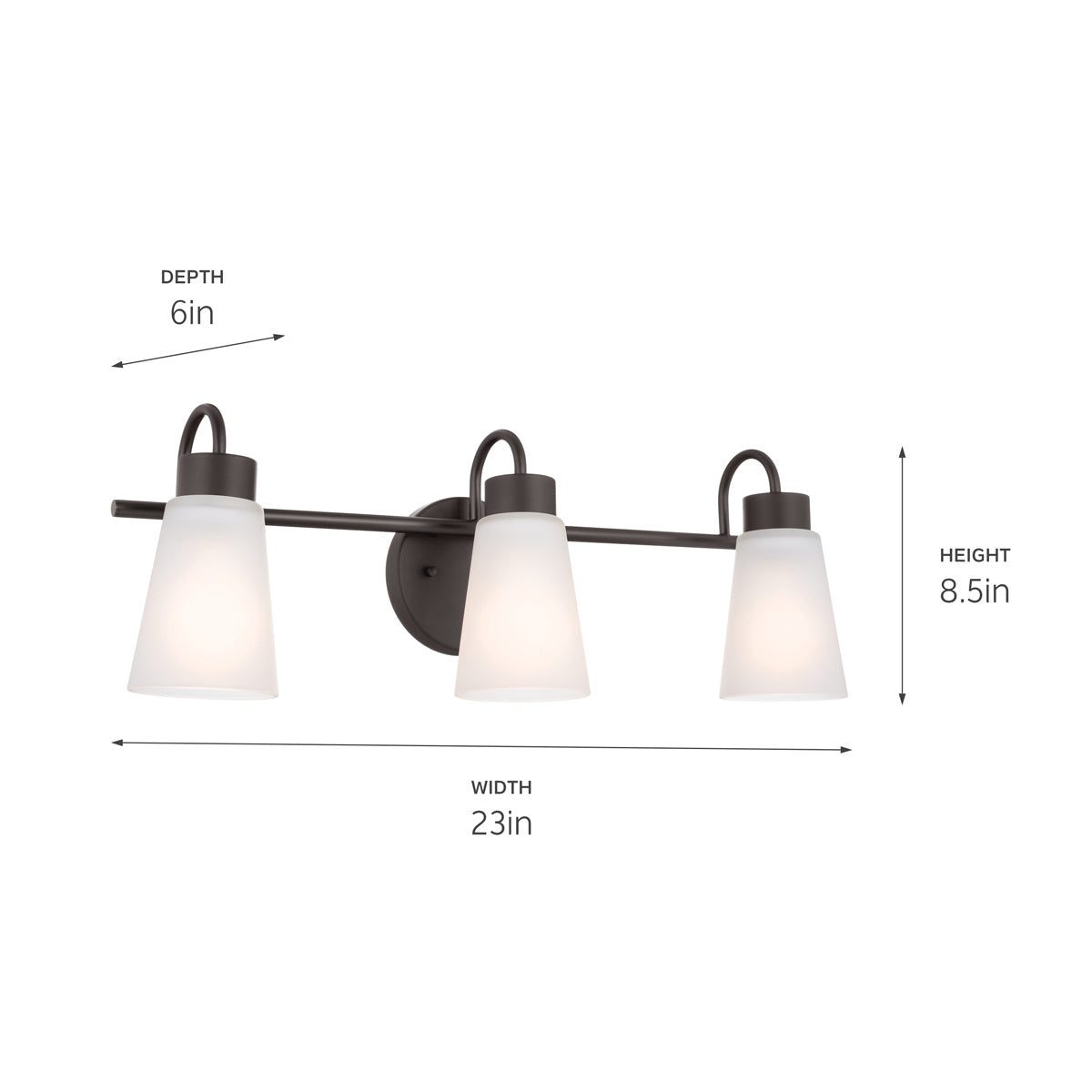 Applique de salle de bain 3 lumières | Erma