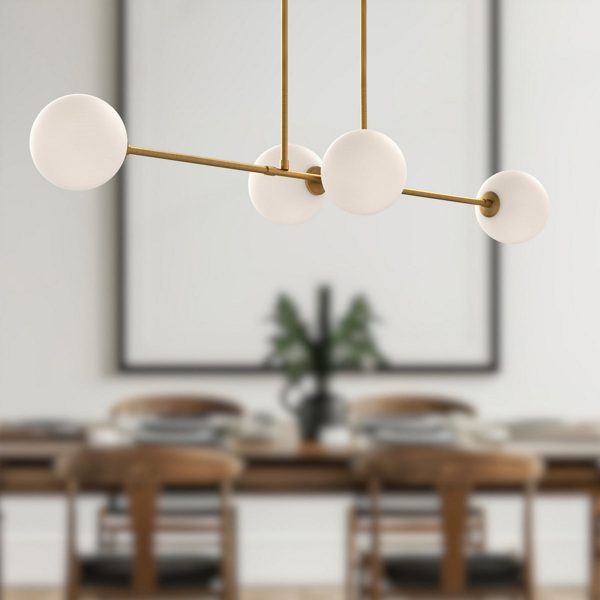 Suspension linéaire 4 lumières | Cassia