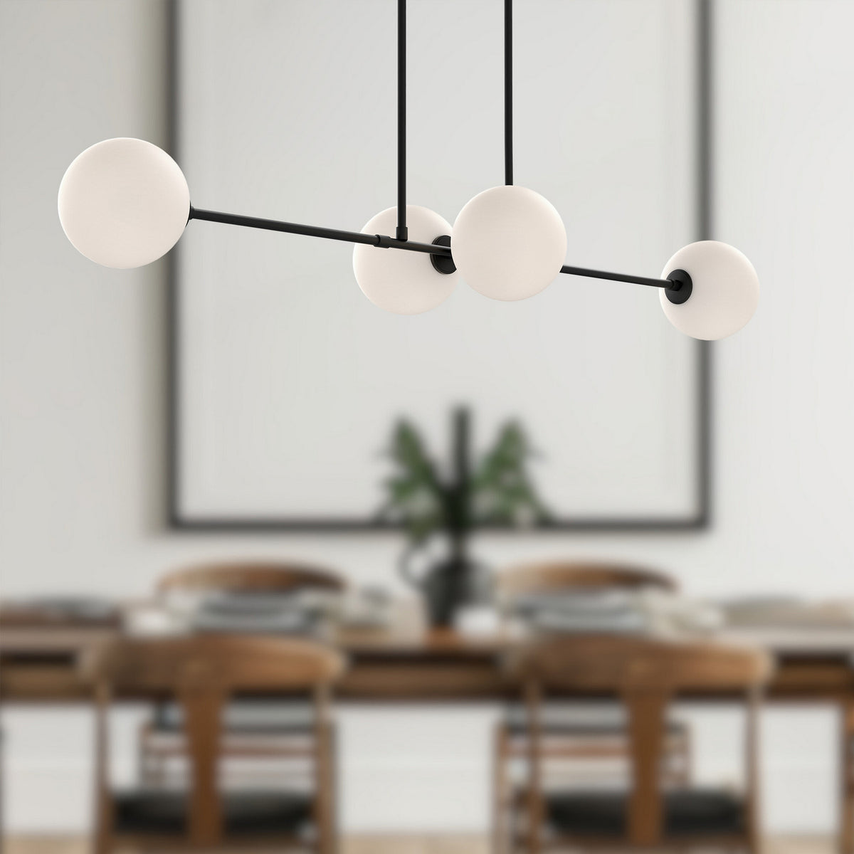 Suspension linéaire 4 lumières | Cassia