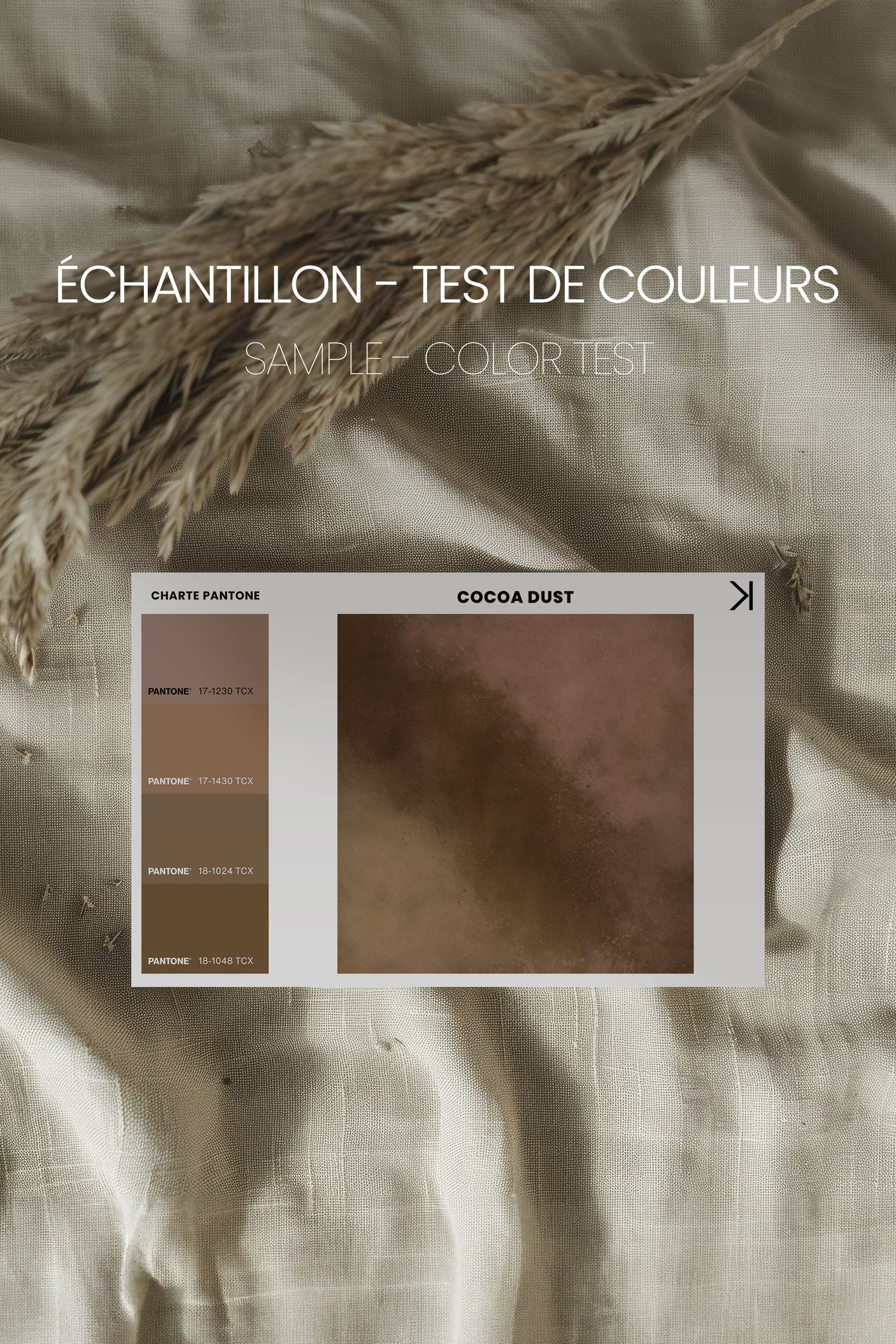COCOA DUST, Oeuvre sur toile étirée, encadré Naturel Clair