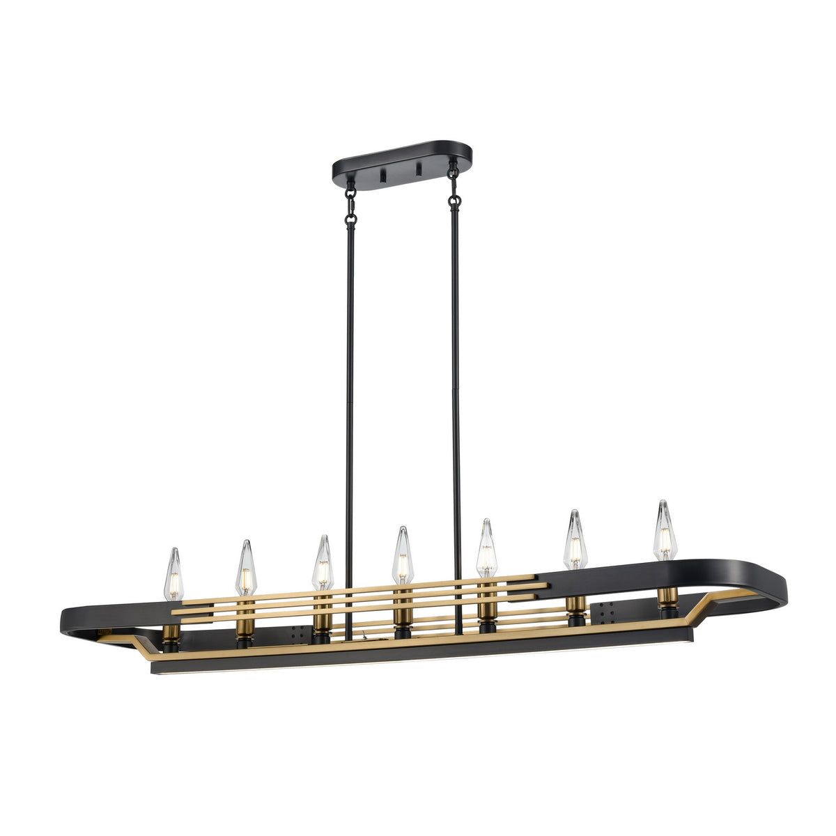 Suspension linéaire 7 lumières | Aletheia Hybrid Cct