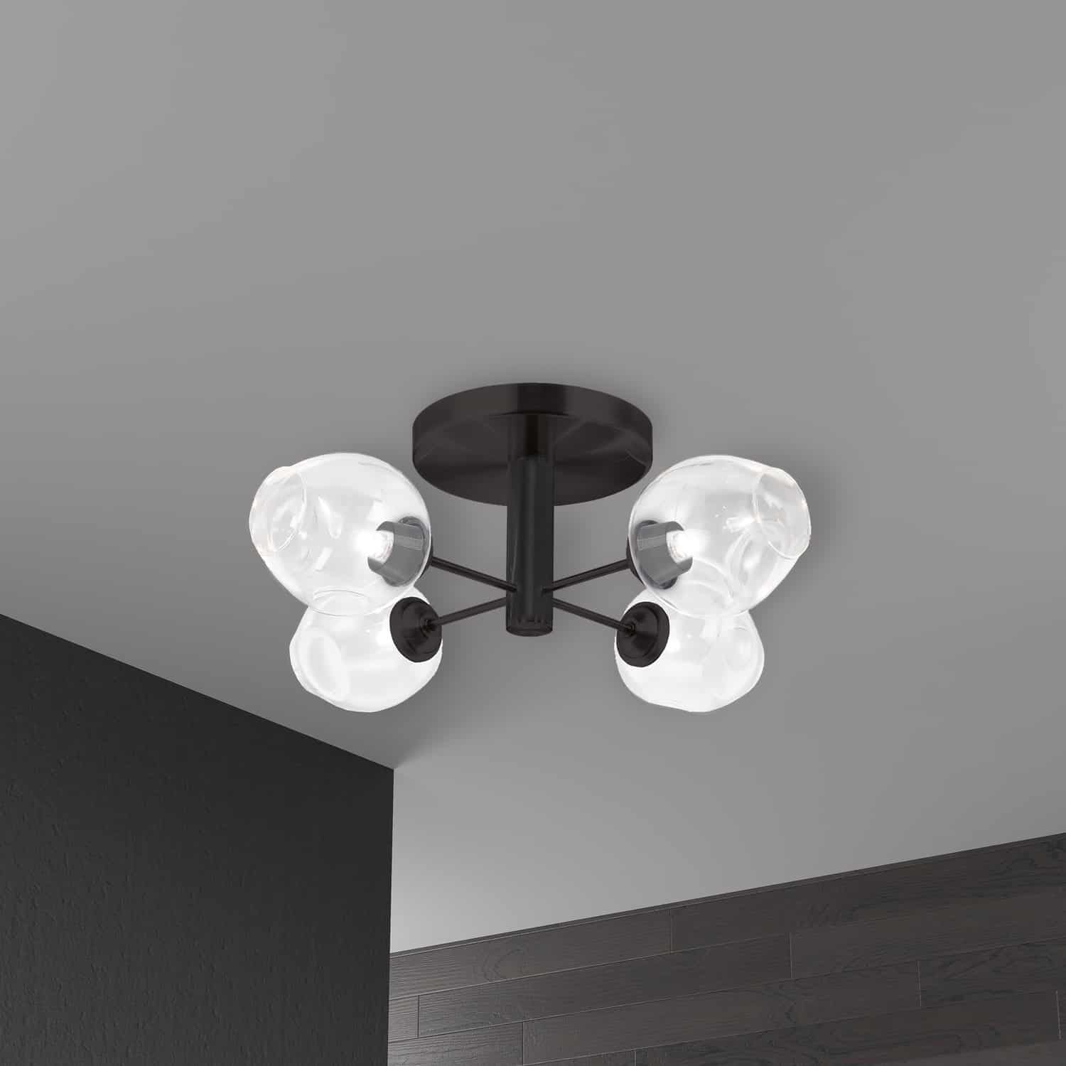 Semi-plafonnier 4 lumières | Abii