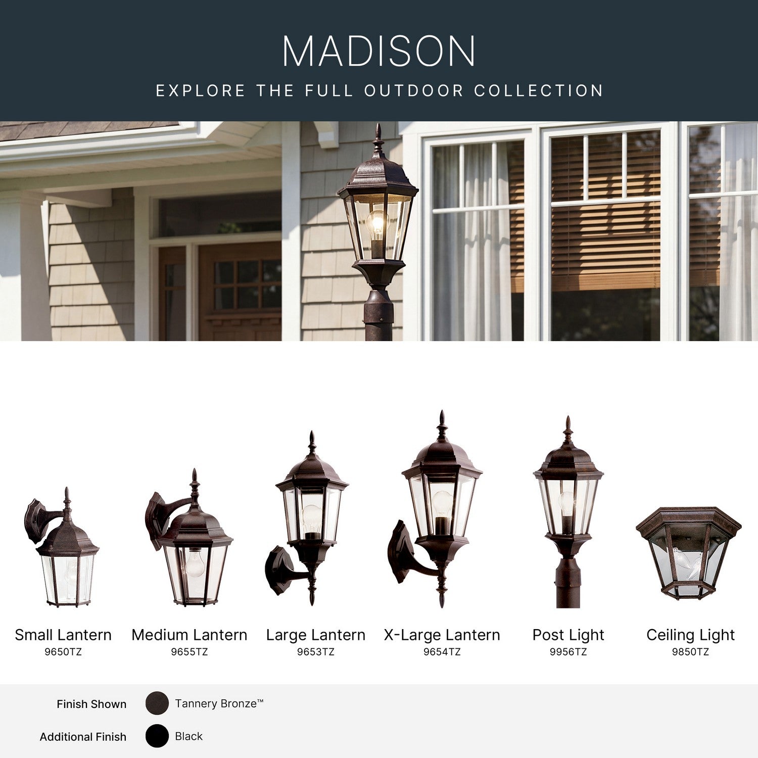 Plafonnier extérieur 2 lumières | Madison