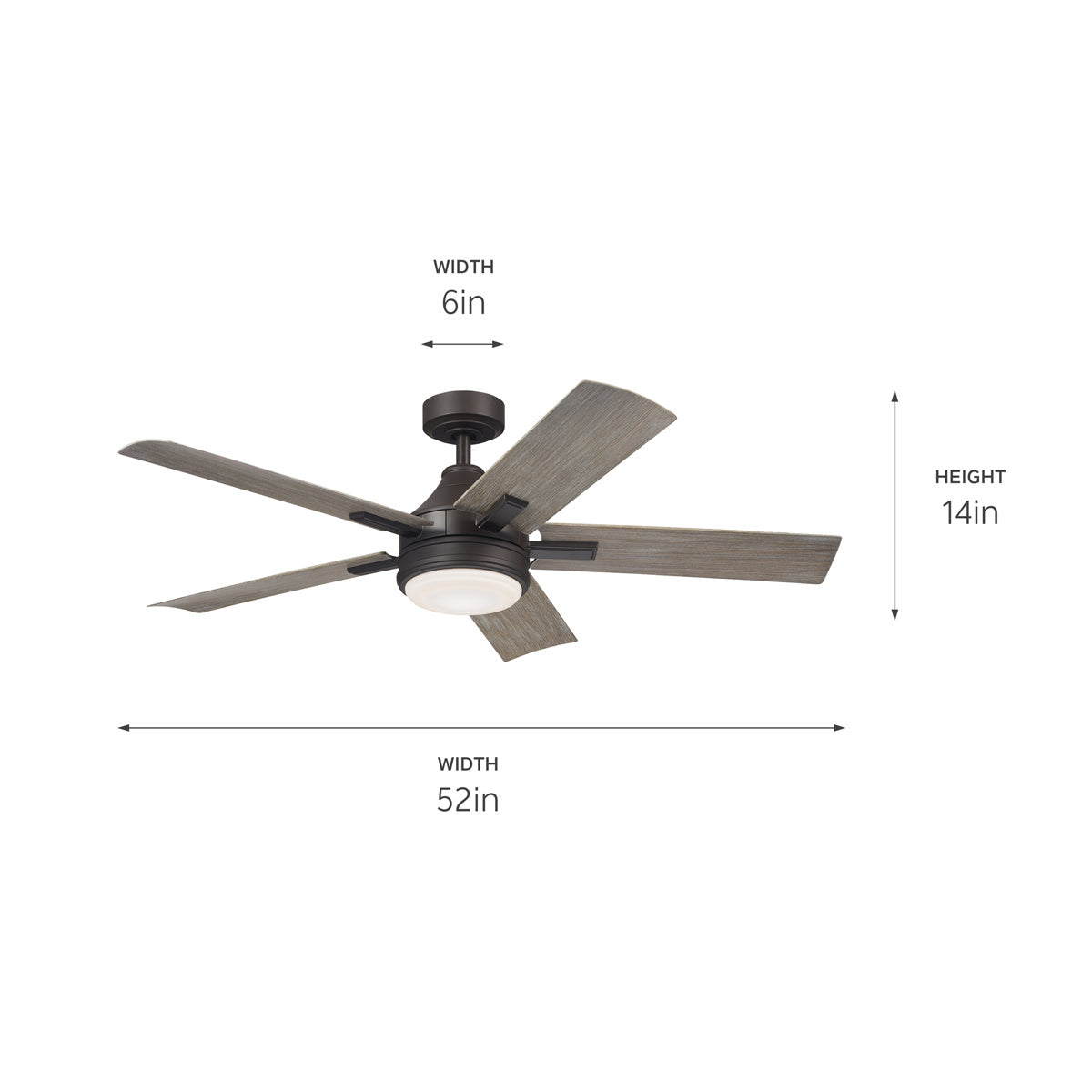 Ventilateur de plafond 52 po | Tide