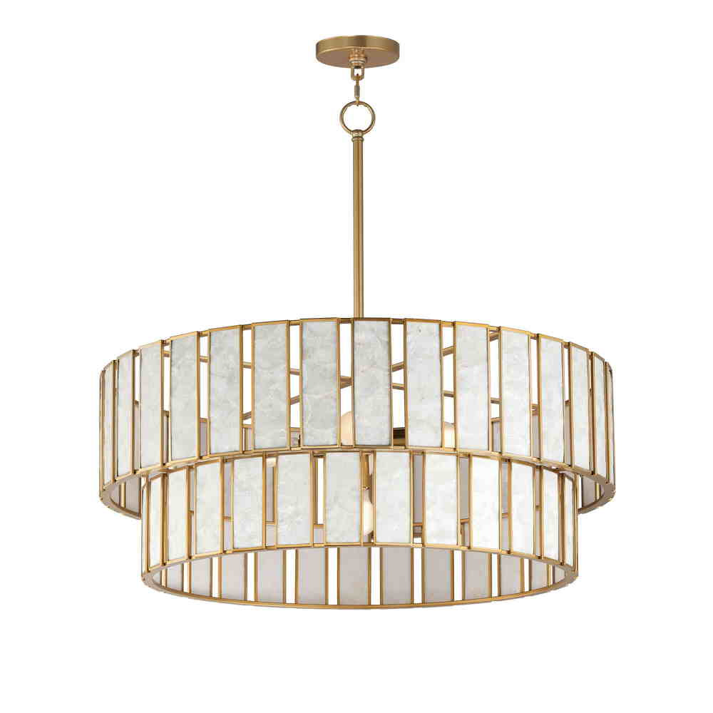 MIRAMAR Chandelier Or - 12806CZNAB | MAXIM/ET2