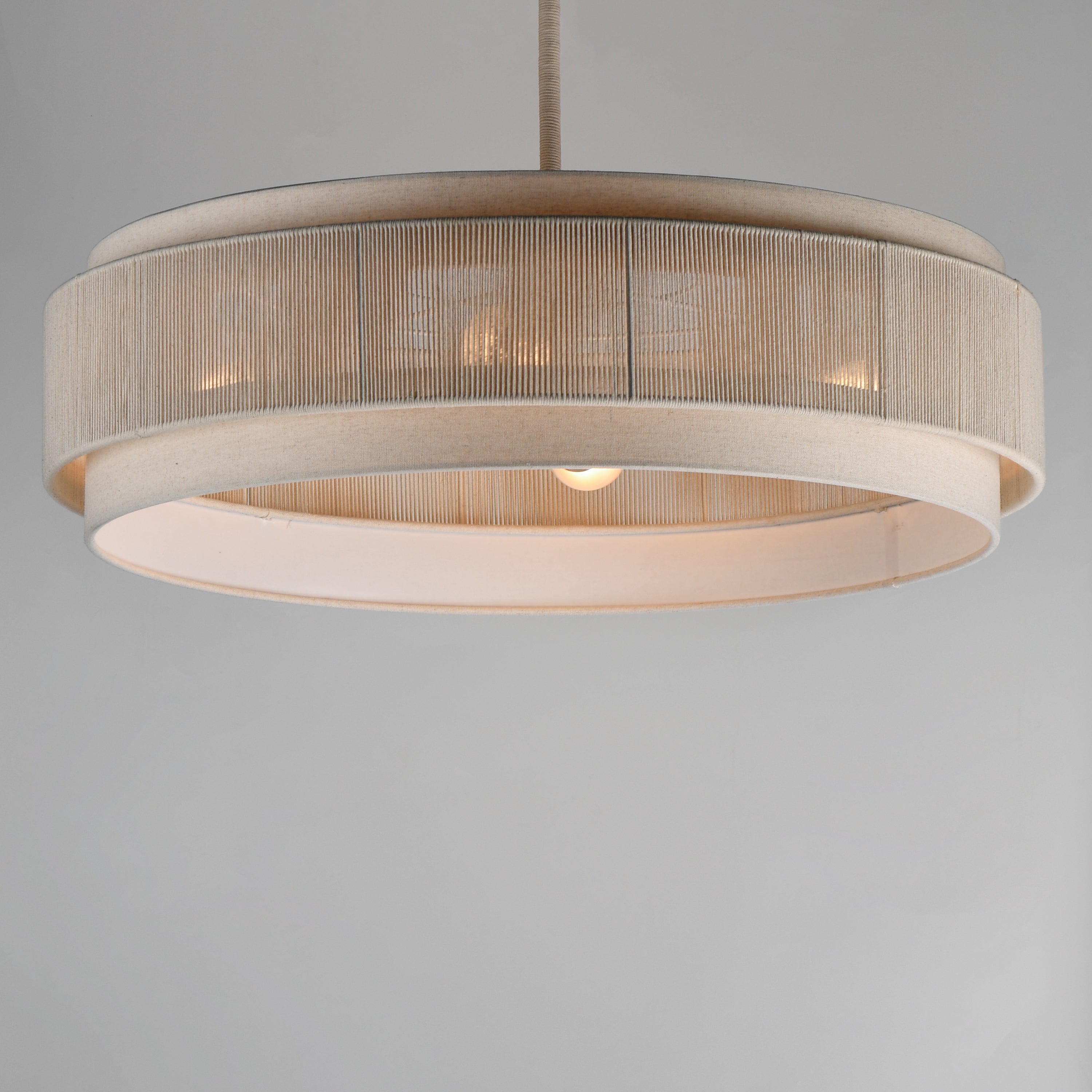 Suspension 4 lumières 28 po en laiton vieilli naturel | Seacliff